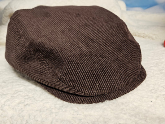 Brown Corduroy Flat Cap