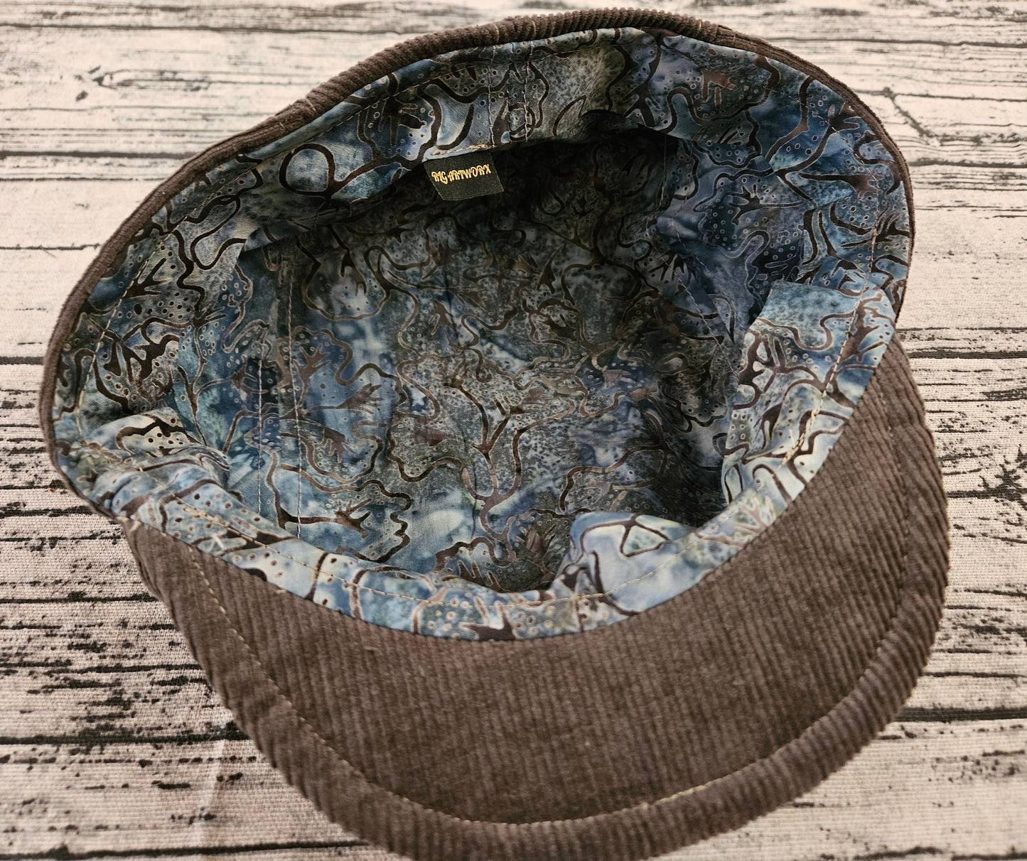 Olive Green Corduroy Flat Cap