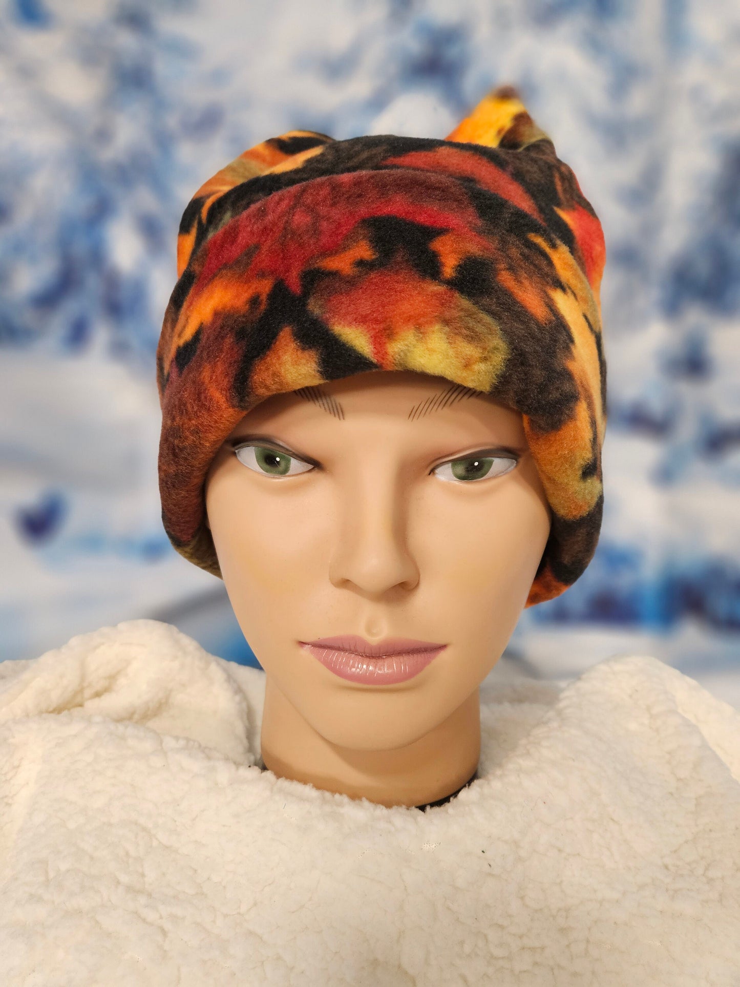 Autumn Leaves 4 Point Fleece Winter Retro Hat