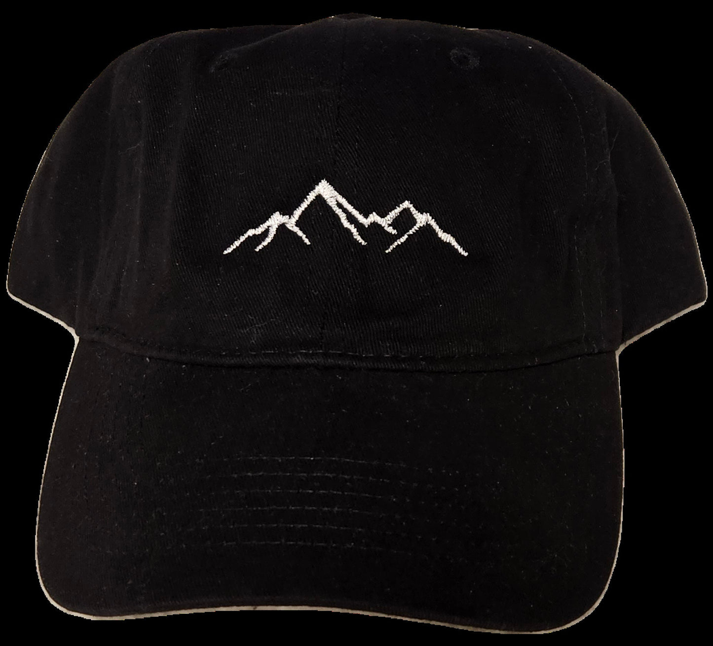 Embroidered Mountains Baseball Cap with Velcro Closure