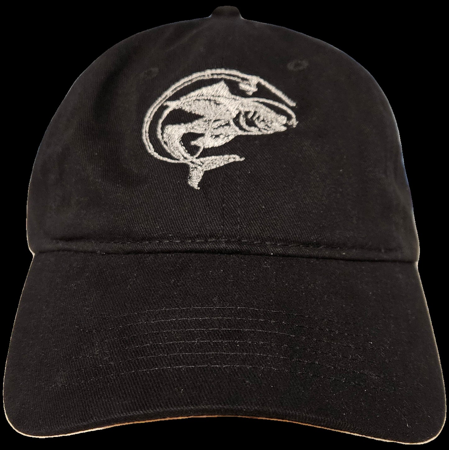 Embroidered Wide Mouth Bass with Fishing Pole and Line, Bass Embroidered Cap, High Quality Cap, Gifts for Dad, Gifts for Him