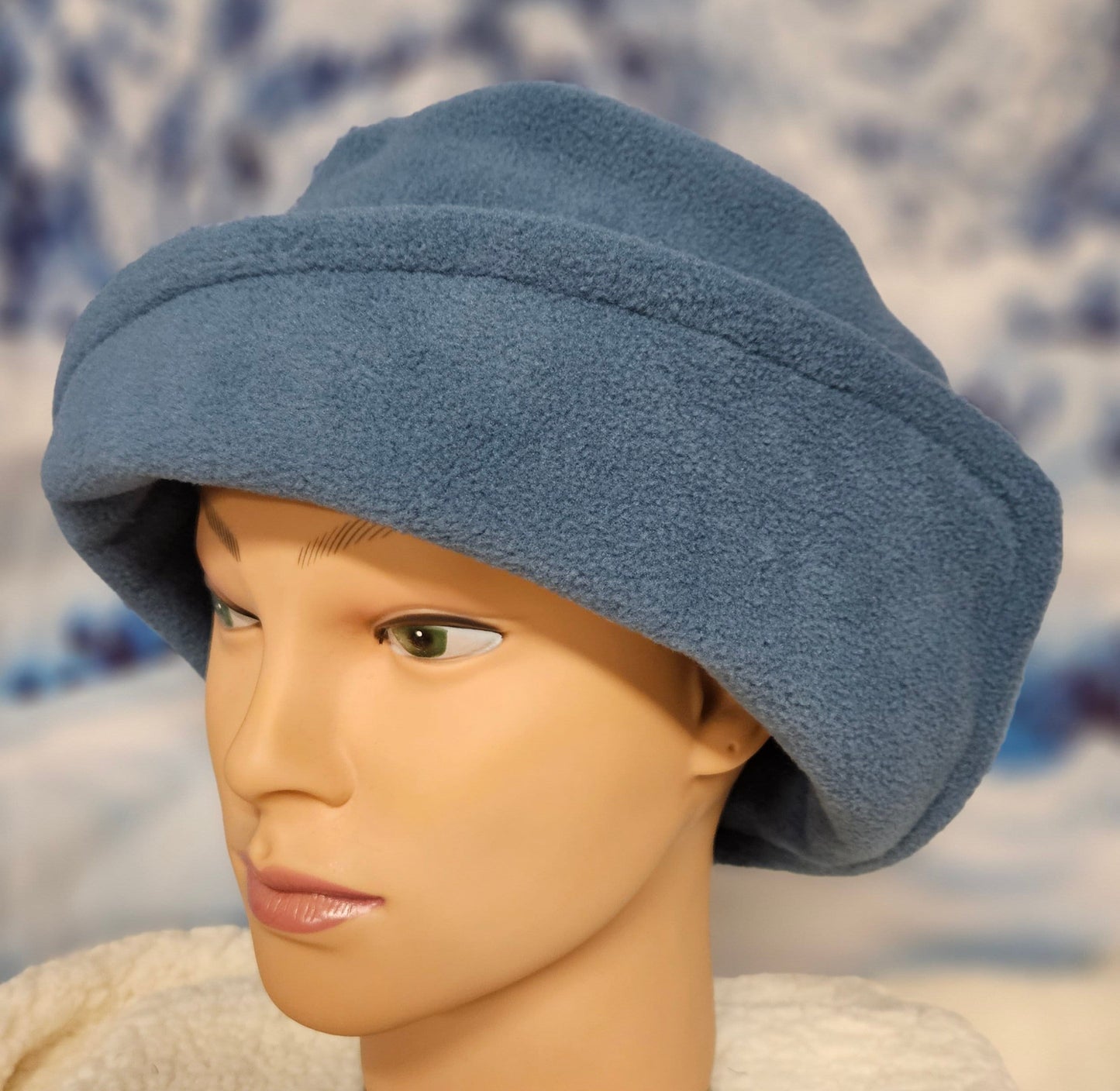 Light Blue Fleece Winter Flapper Hat