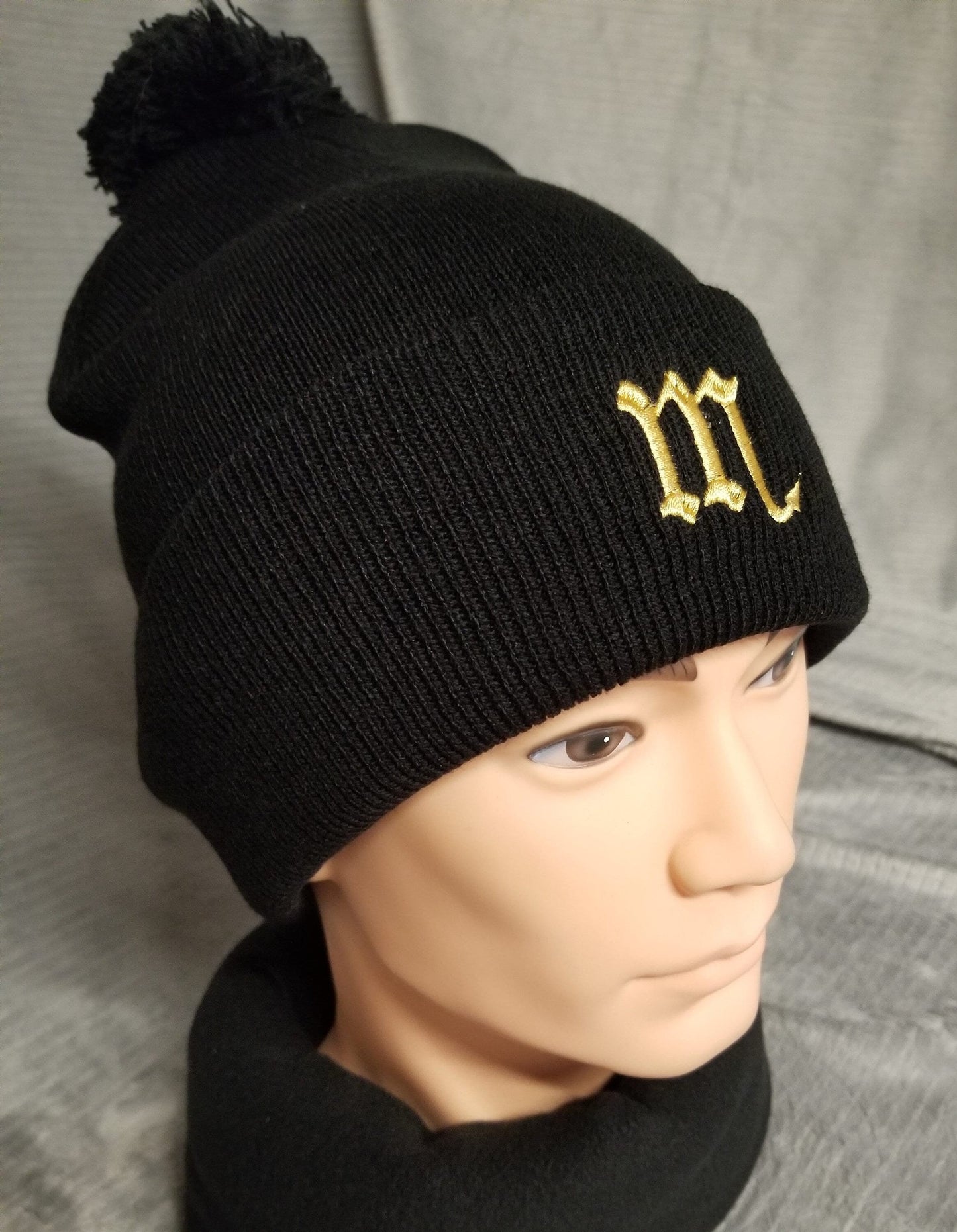 Scorpio Zodiac Symbol Embroidered Beanie, Horoscope Beanie, Astrology Beanie, Birthday Beanie