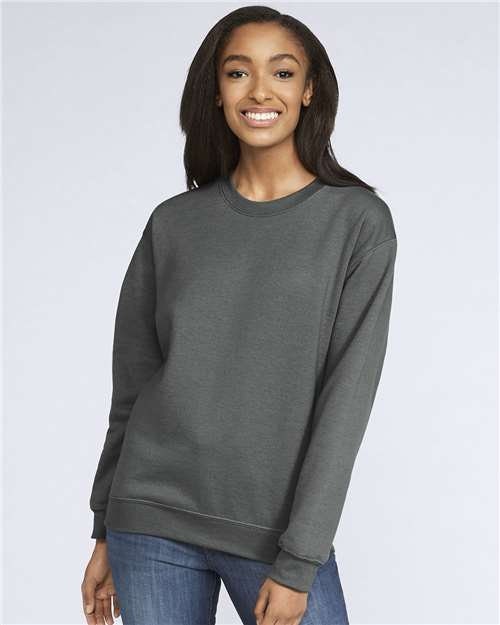 Charcoal Homebody Embroidered Sweatshirt with Silver Lettering, Cozy Homebody Crewneck Sweatshirt