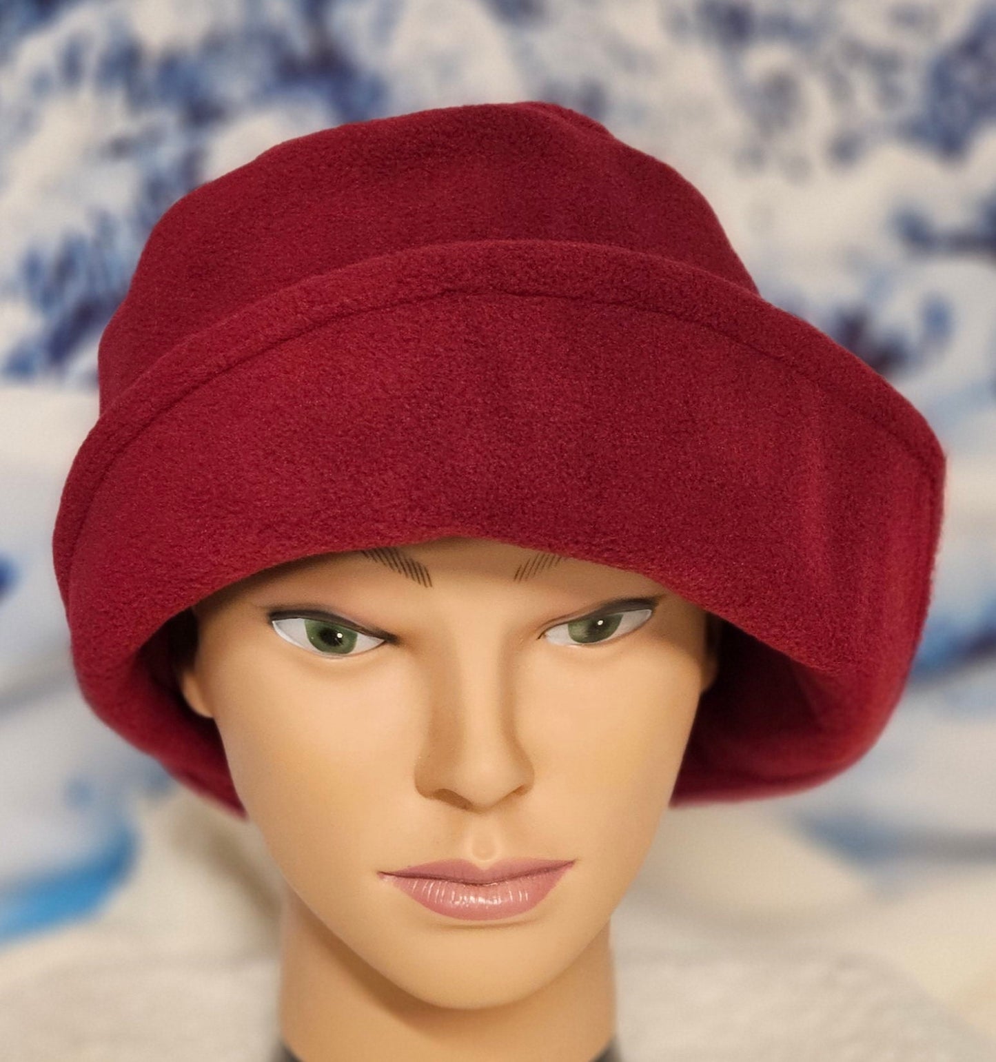 Wine Anti Pill Fleece Winter Flapper Hat