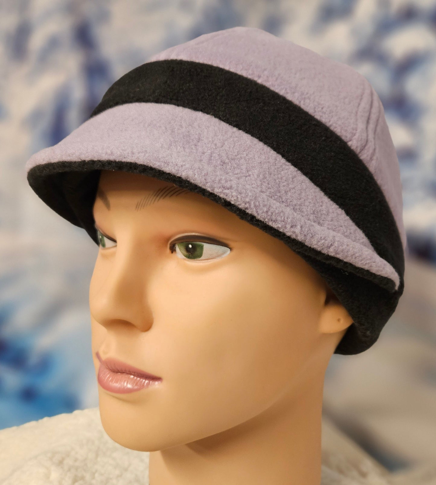 Lilac Fleece with Black Fleece Band Fall and Winter Fashion Hat