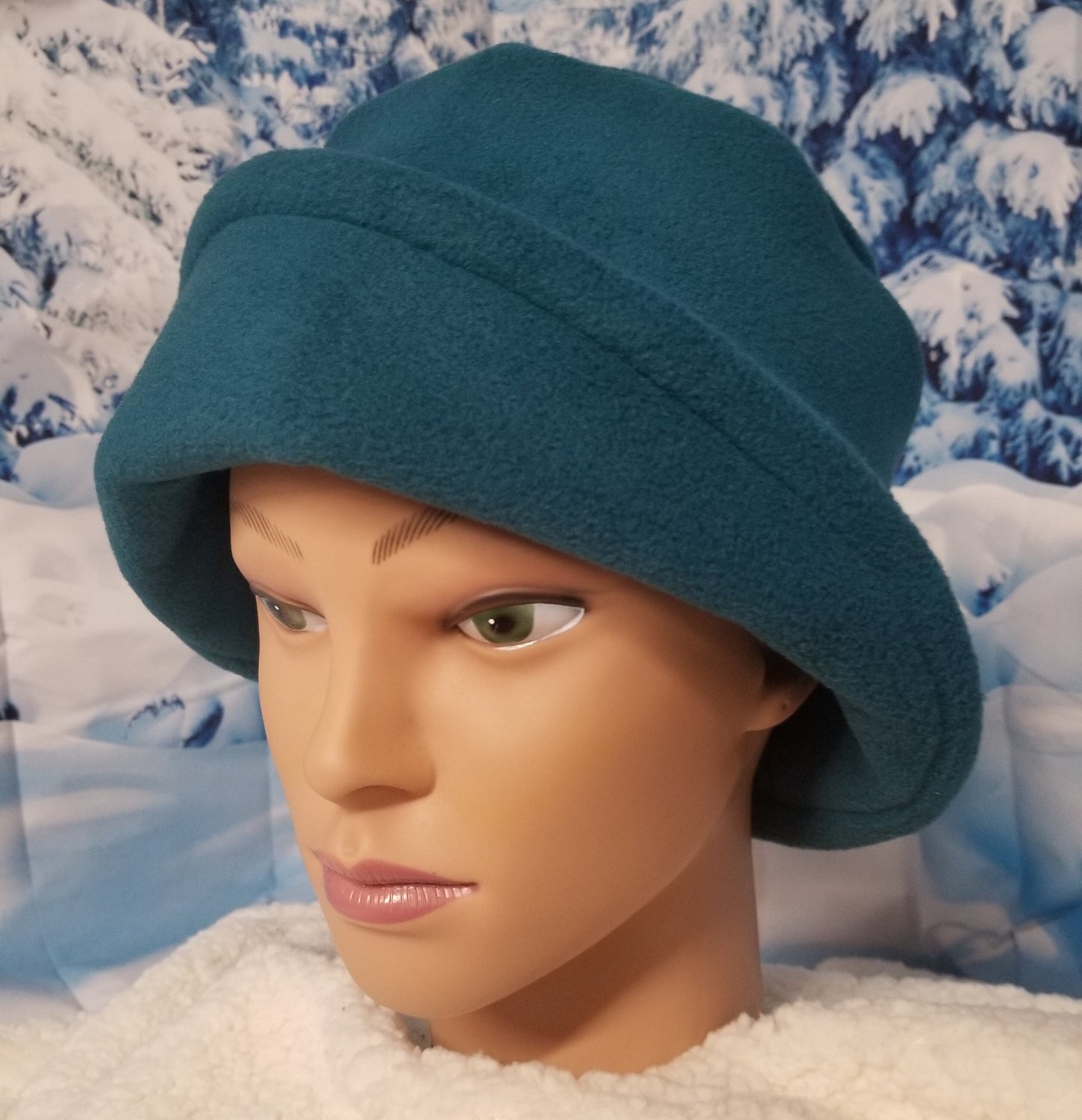 Dark Teal Anti Pill Fleece Winter Flapper Hat