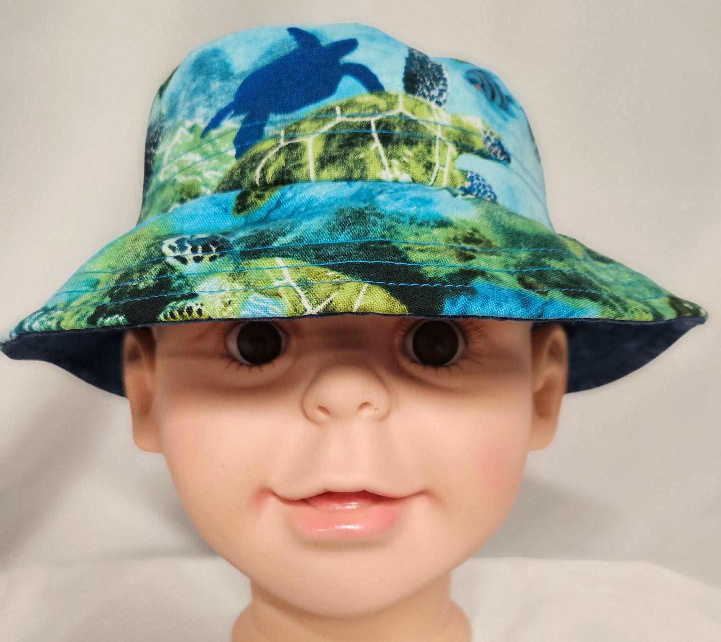 Turtle Print Kids Bucket Hat Kids Size Small