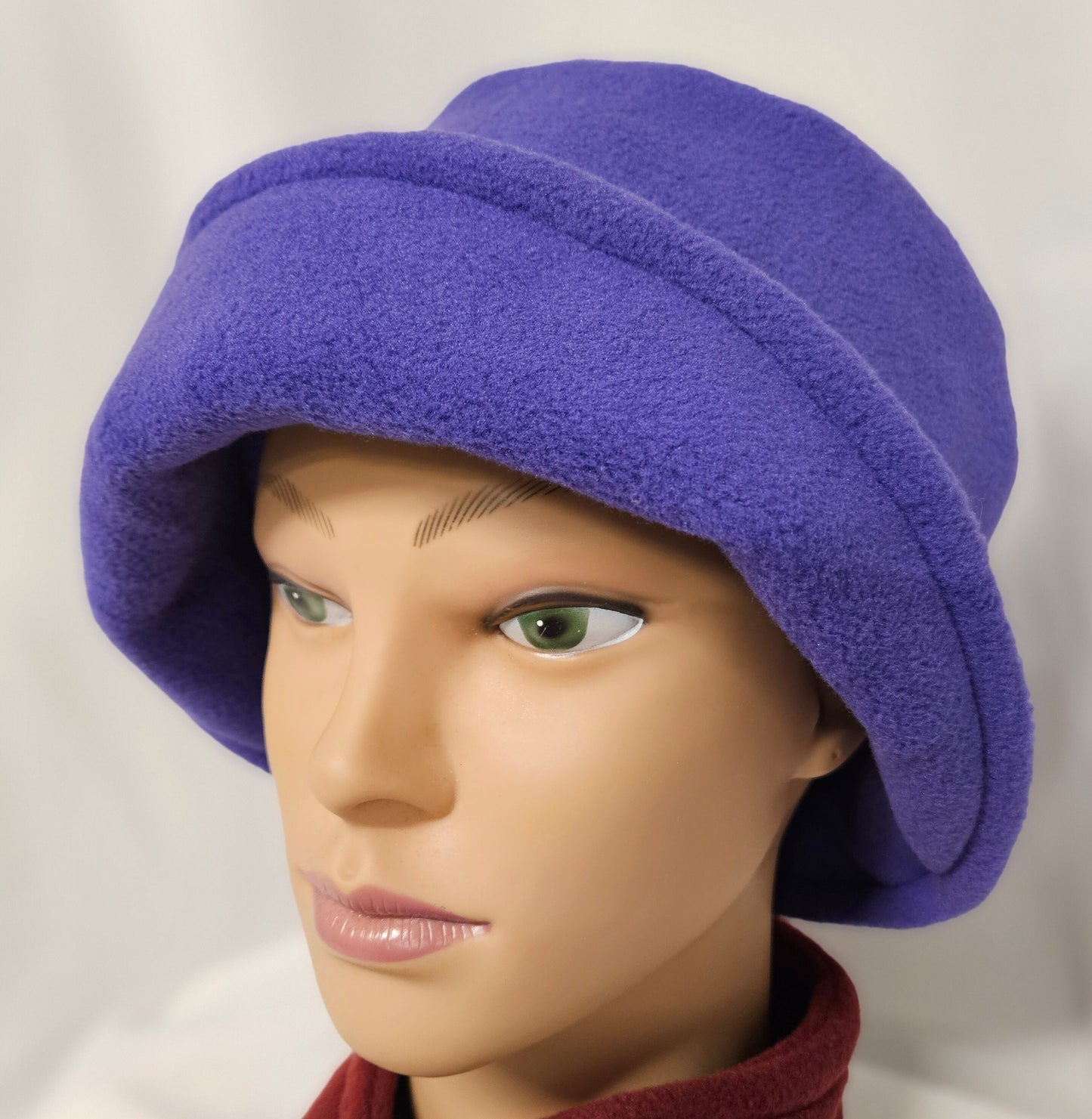 Purple Anti Pill Fleece Winter Flapper Hat