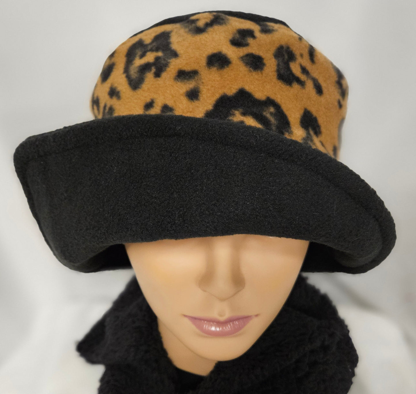 Cheetah Spots Print Anti Pill Fleece Winter Flapper Hat