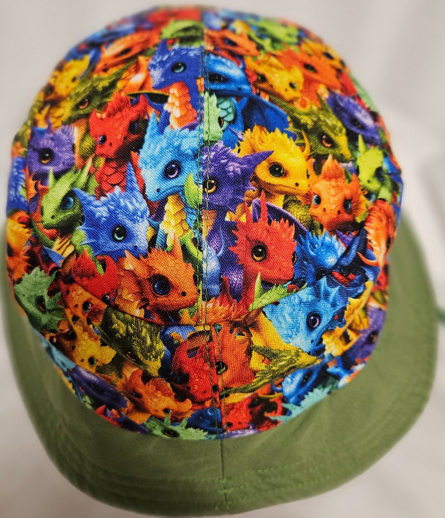 Dragon Heads Print Kids Bucket Hat Kids Size Medium
