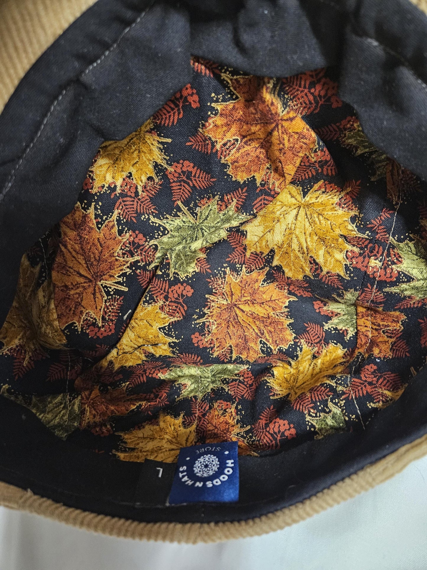 Light Brown Corduroy Flat Cap, golf cap, ivy cap, Gatsby, driving cap, sixpence, duckbill, flat hat and paddy cap lined in cotton print