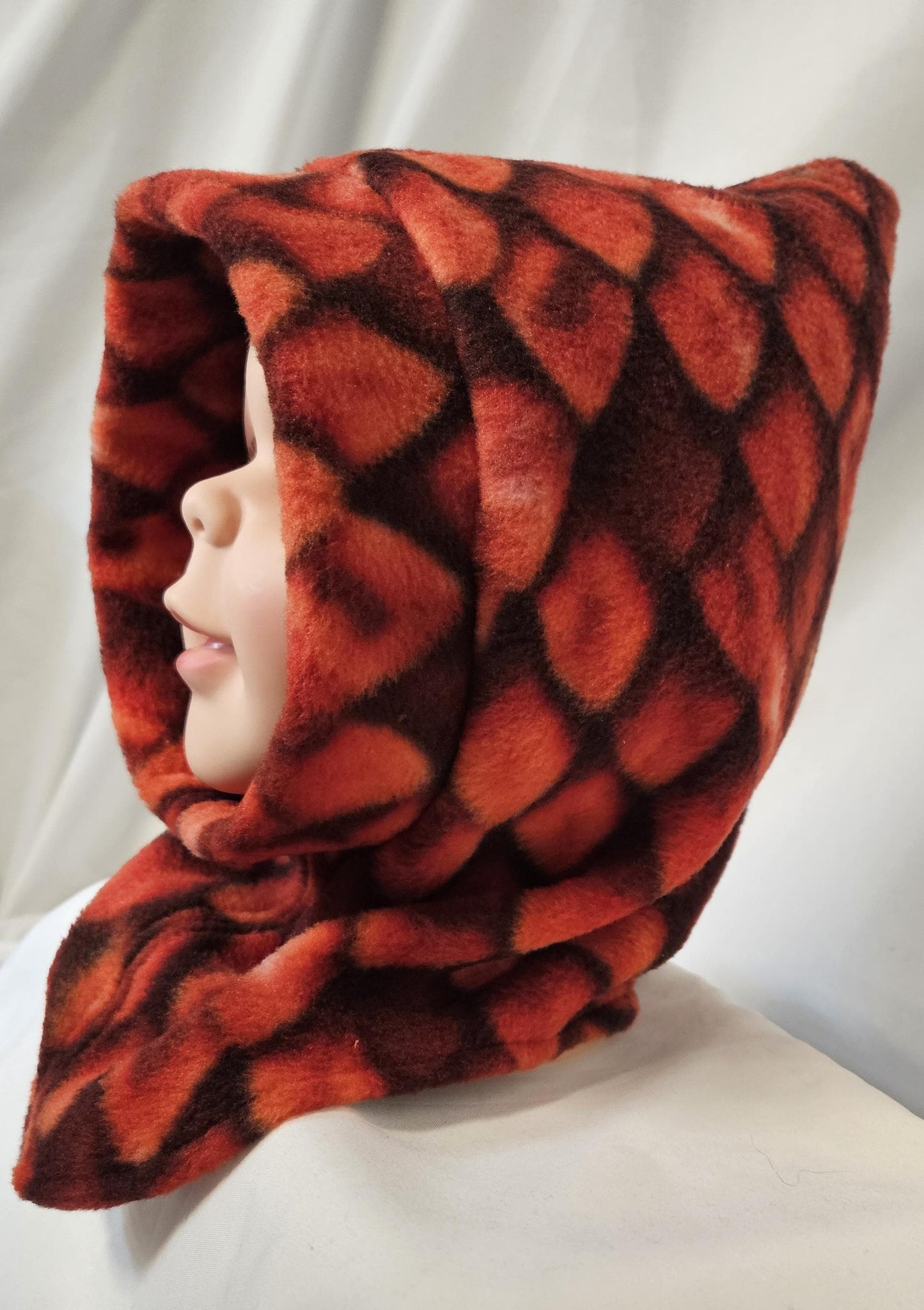 Dragon Scales Cozy Fleece Winter Hood – Children’s Large (Fits Ages 4–10) | Handmade Balaclava
