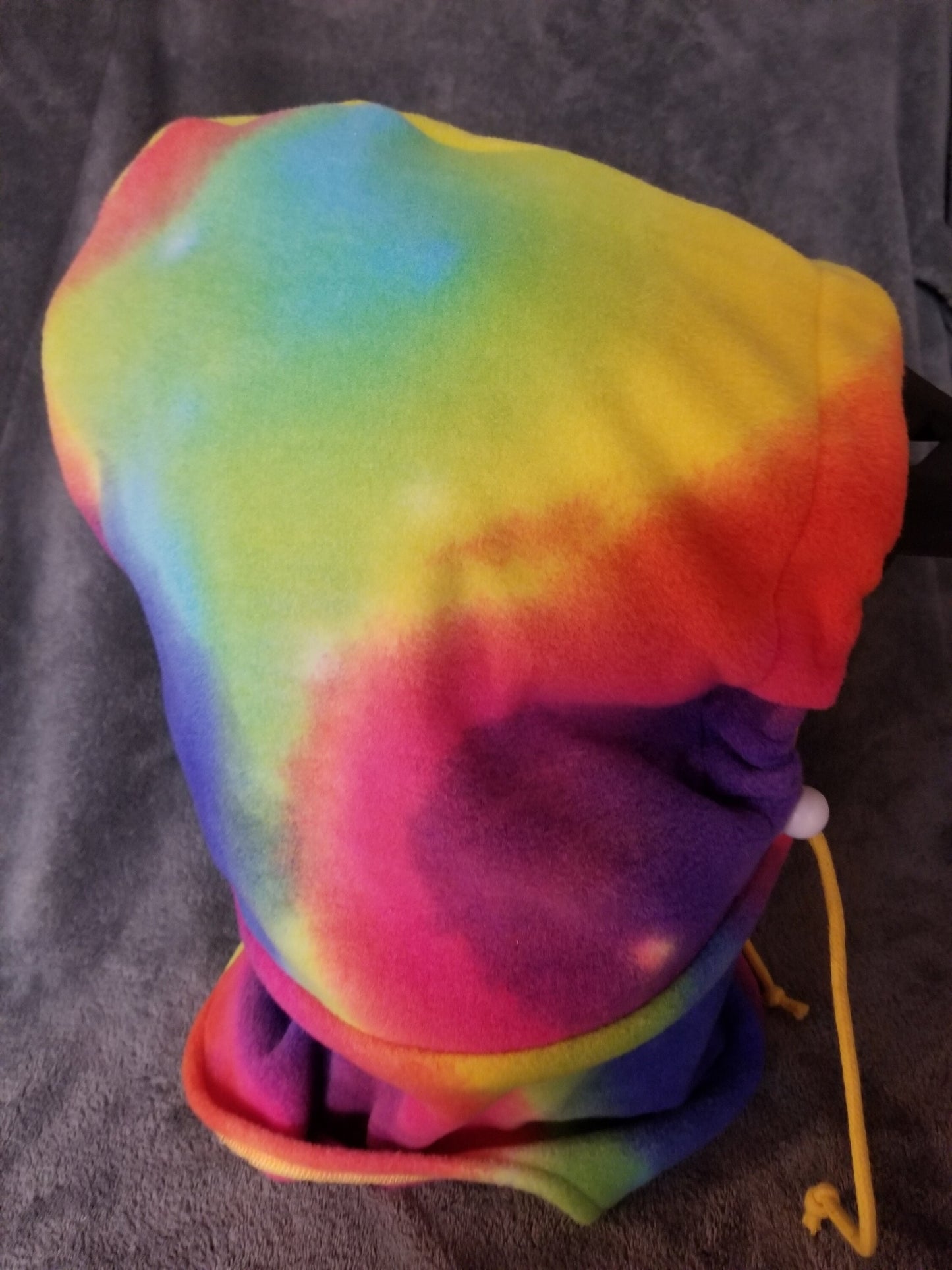 Rainbow Tie Dye Print Anti Pill Fleece Large Ski Helmet Cover