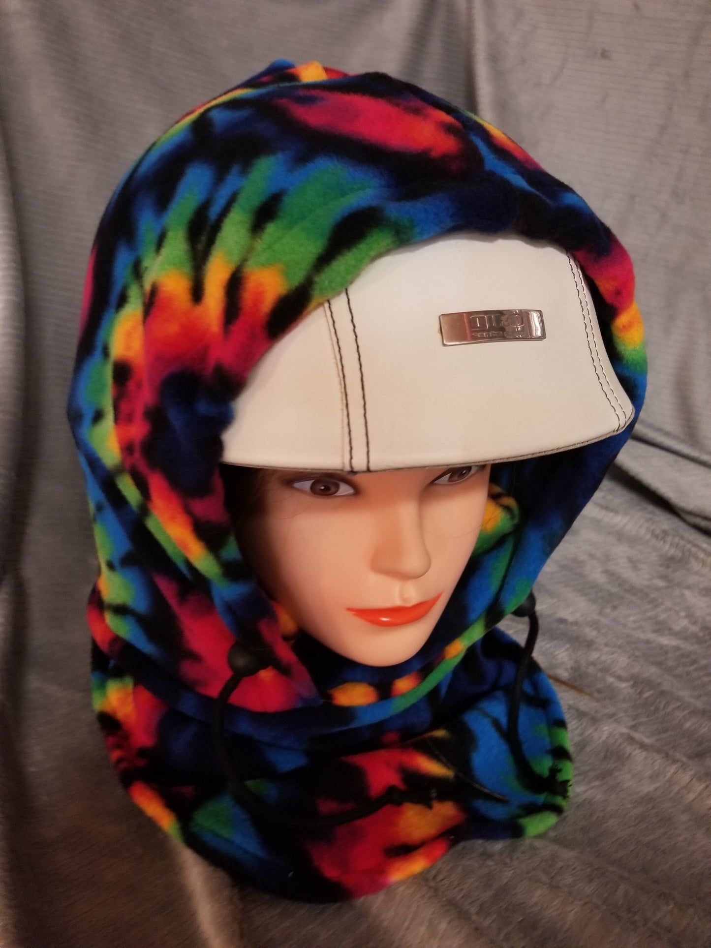 Rainbow Sunburst Tie Dye Print Anti Pill Fleece Large Ski Helmet Cover