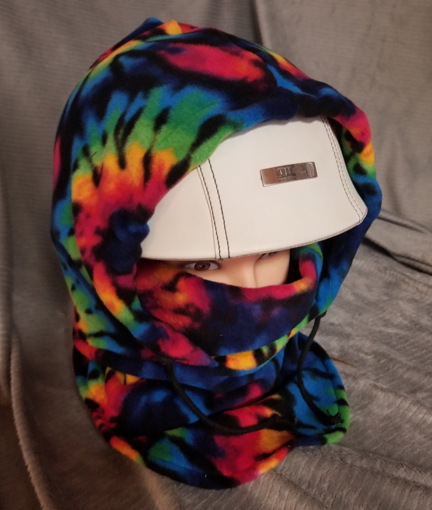 Rainbow Sunburst Tie Dye Print Anti Pill Fleece Large Ski Helmet Cover