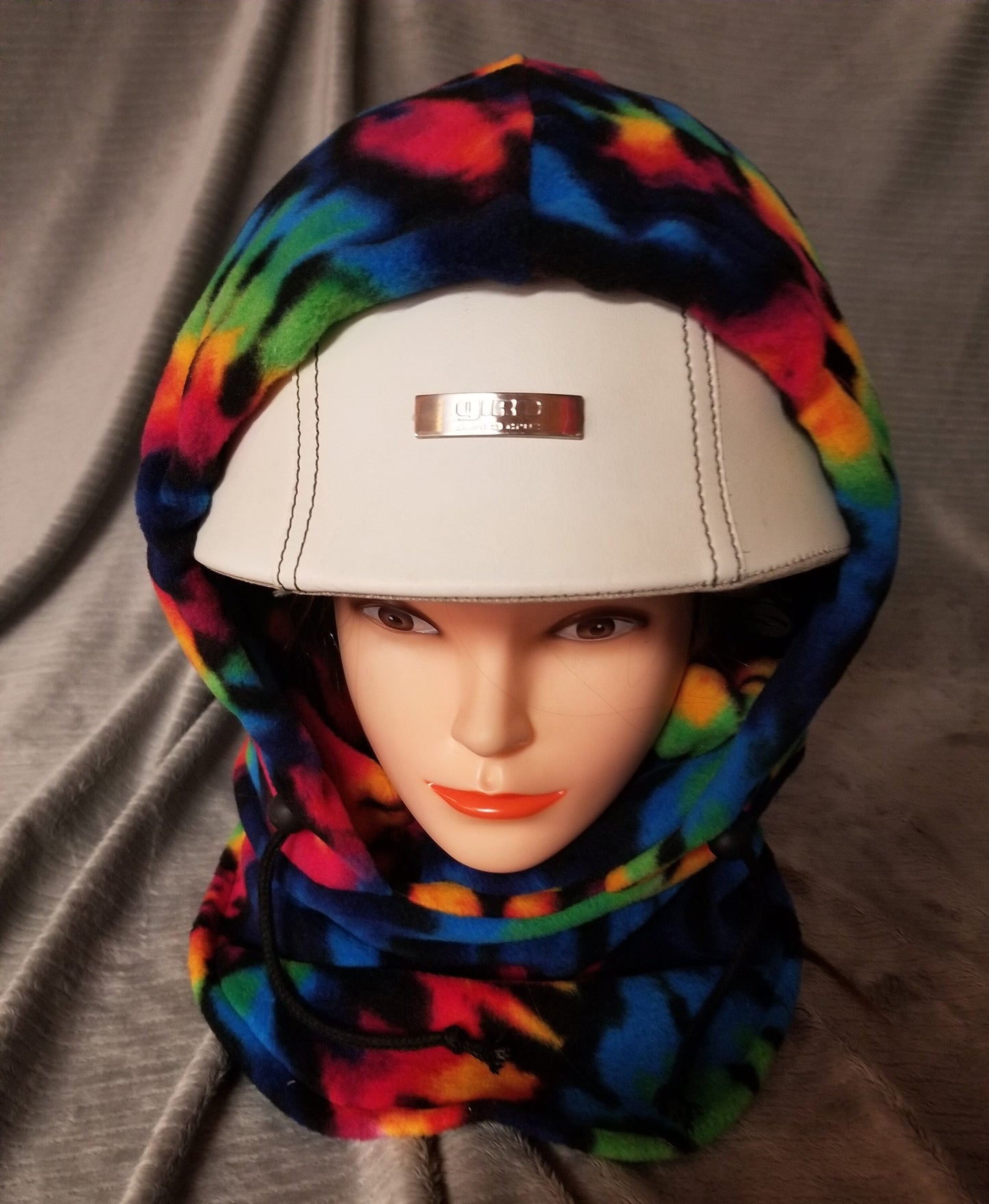 Rainbow Sunburst Tie Dye Print Anti Pill Fleece Large Ski Helmet Cover