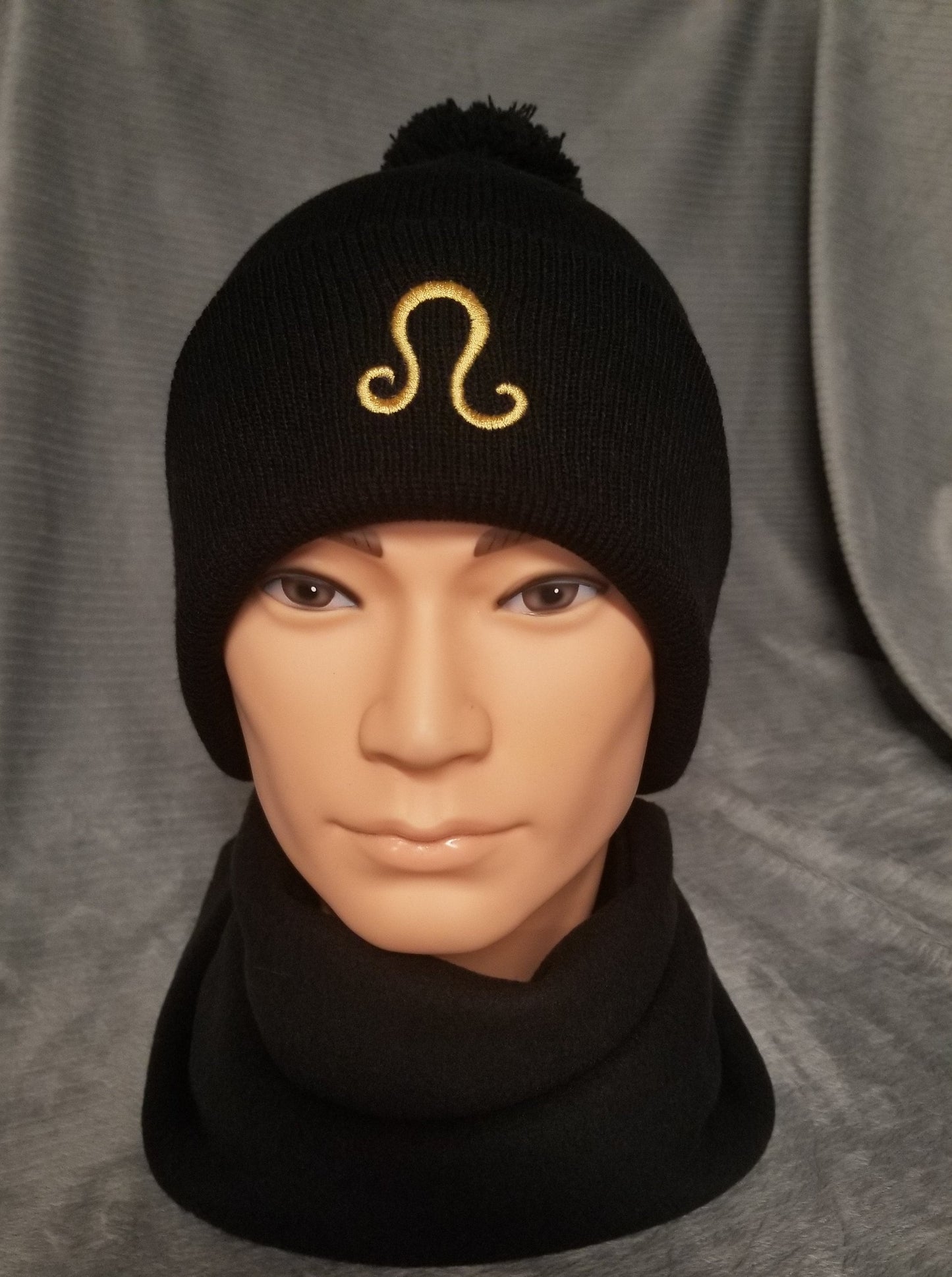 Leo Zodiac Symbol Embroidered Beanie, Horoscope Beanie, Astrology Beanie, Birthday Beanie