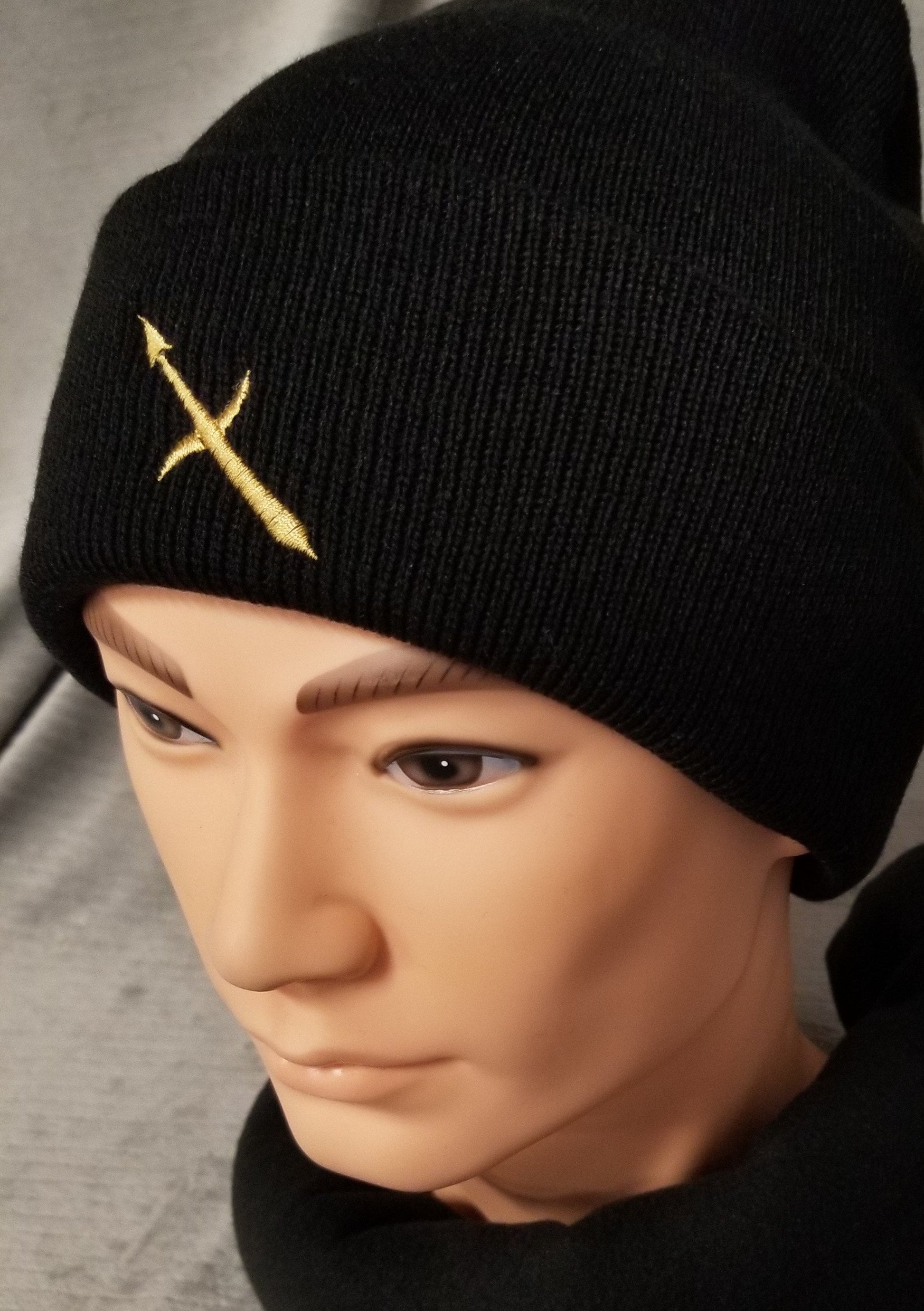 Sagittarius Zodiac Symbol Embroidered Beanie, Horoscope Beanie, Astrology Beanie, Birthday Beanie