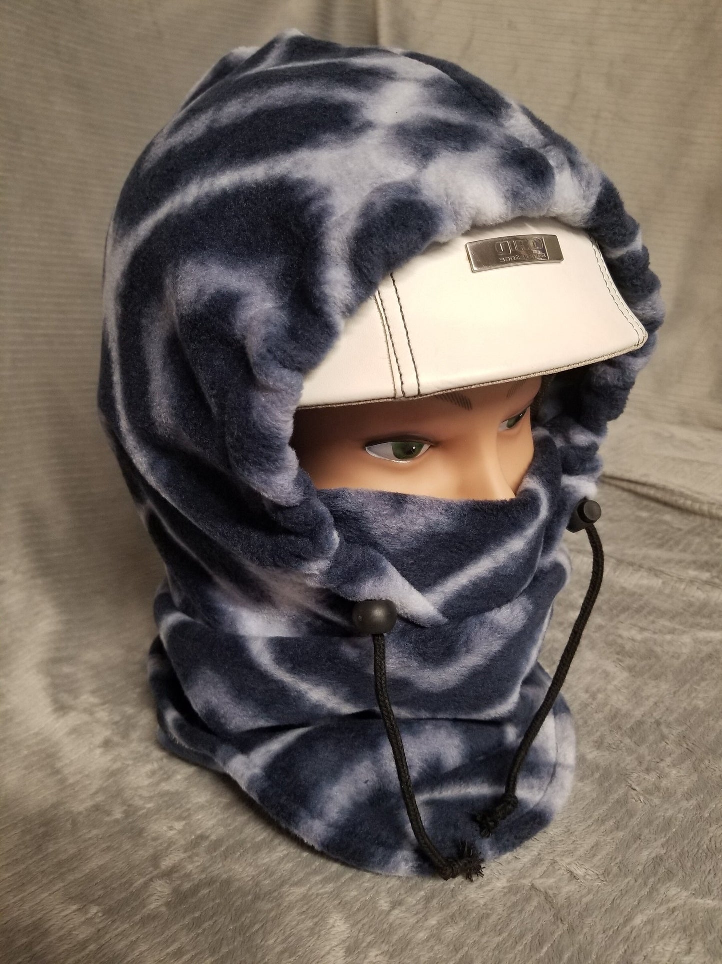 Blue Geometric Soft Luxe Fleece Ski Helmet Cover