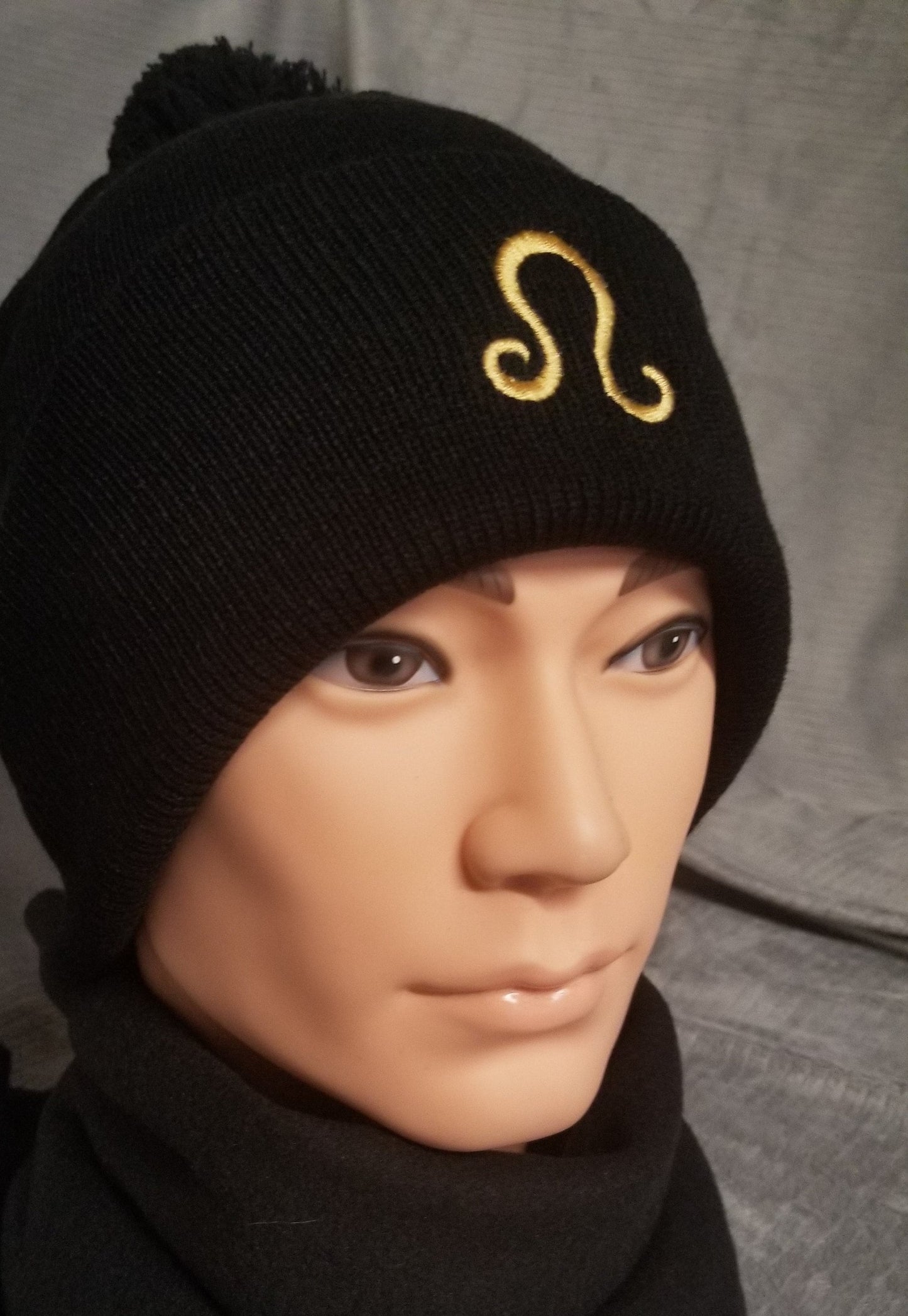 Leo Zodiac Symbol Embroidered Beanie, Horoscope Beanie, Astrology Beanie, Birthday Beanie