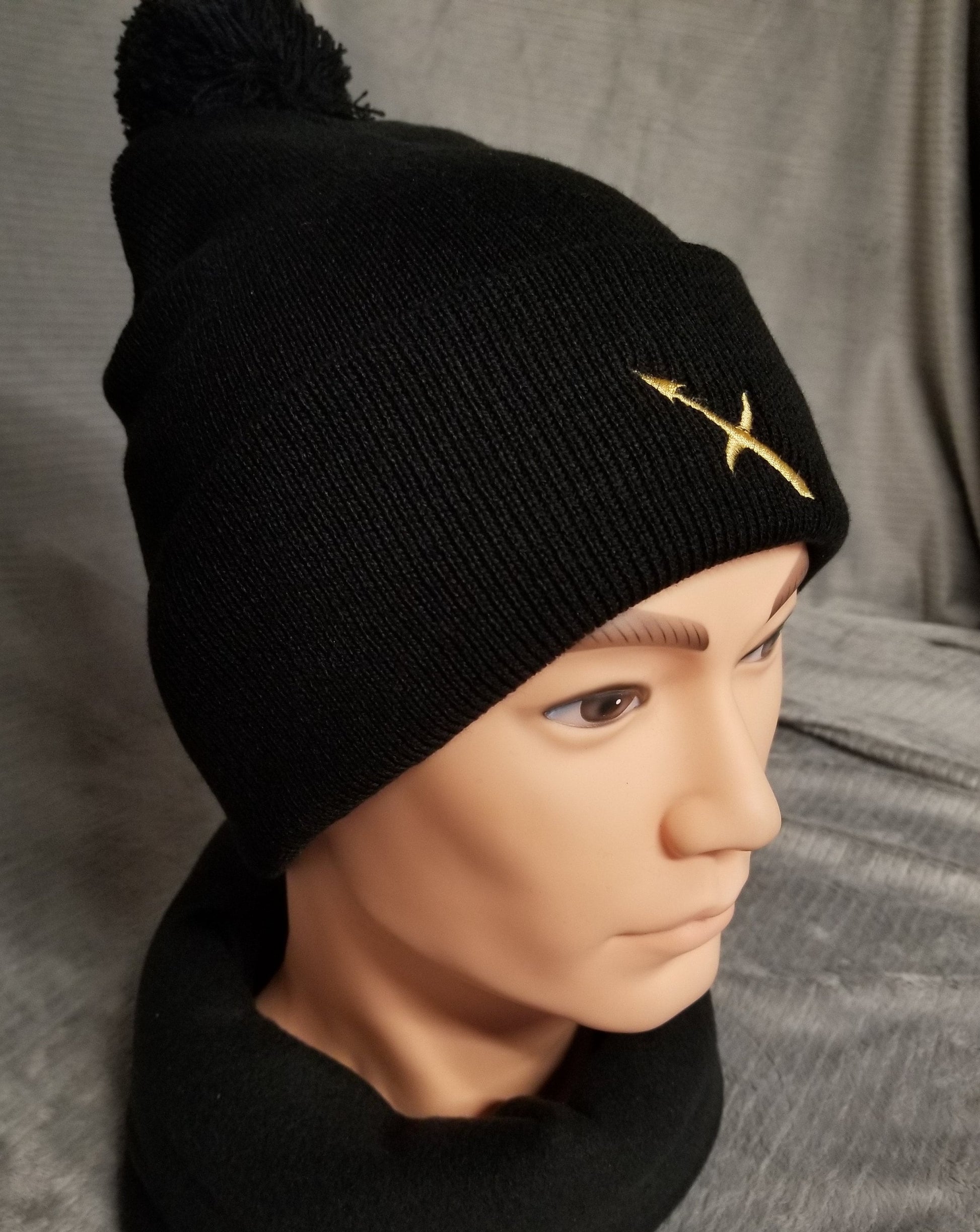 Sagittarius Zodiac Symbol Embroidered Beanie, Horoscope Beanie, Astrology Beanie, Birthday Beanie