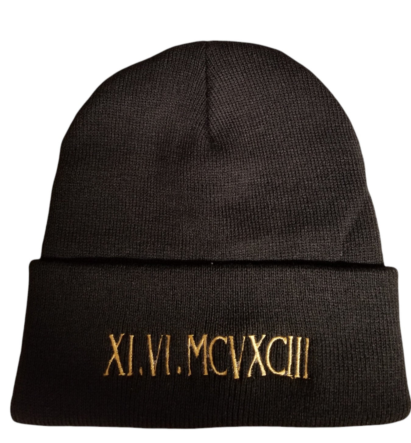 Custom Beanie, Roman Numeral Embroidered Anniversary Beanie, Birthday Beanie, Special Date Beanie, Couples Beanie