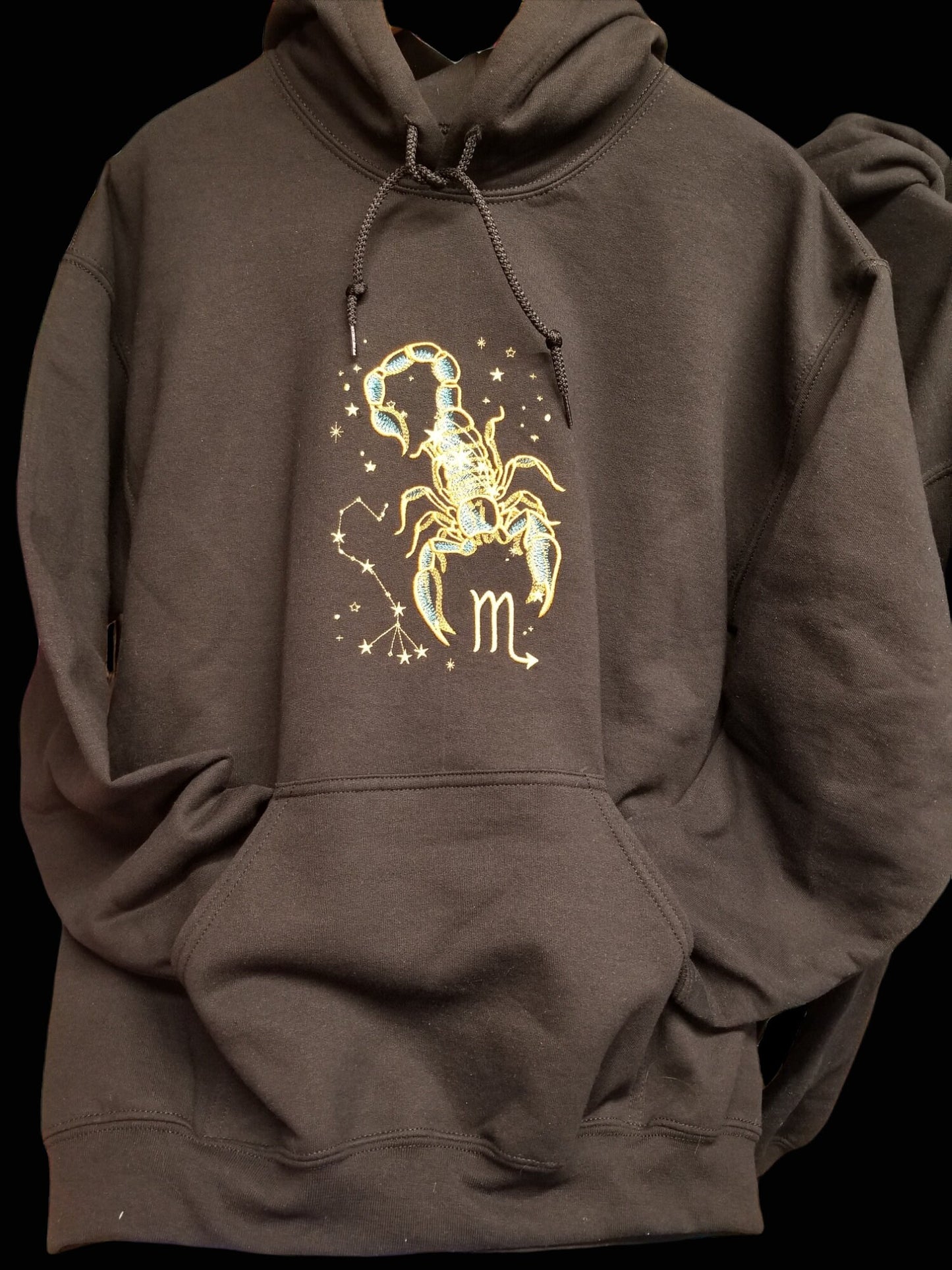 Scorpio Hoodie, Scorpio Constellation Embroidered Hoodie in Black, Zodiac Hoodie, Horoscope Hoodie, Astrology Hoodie, Birthday Hoodie