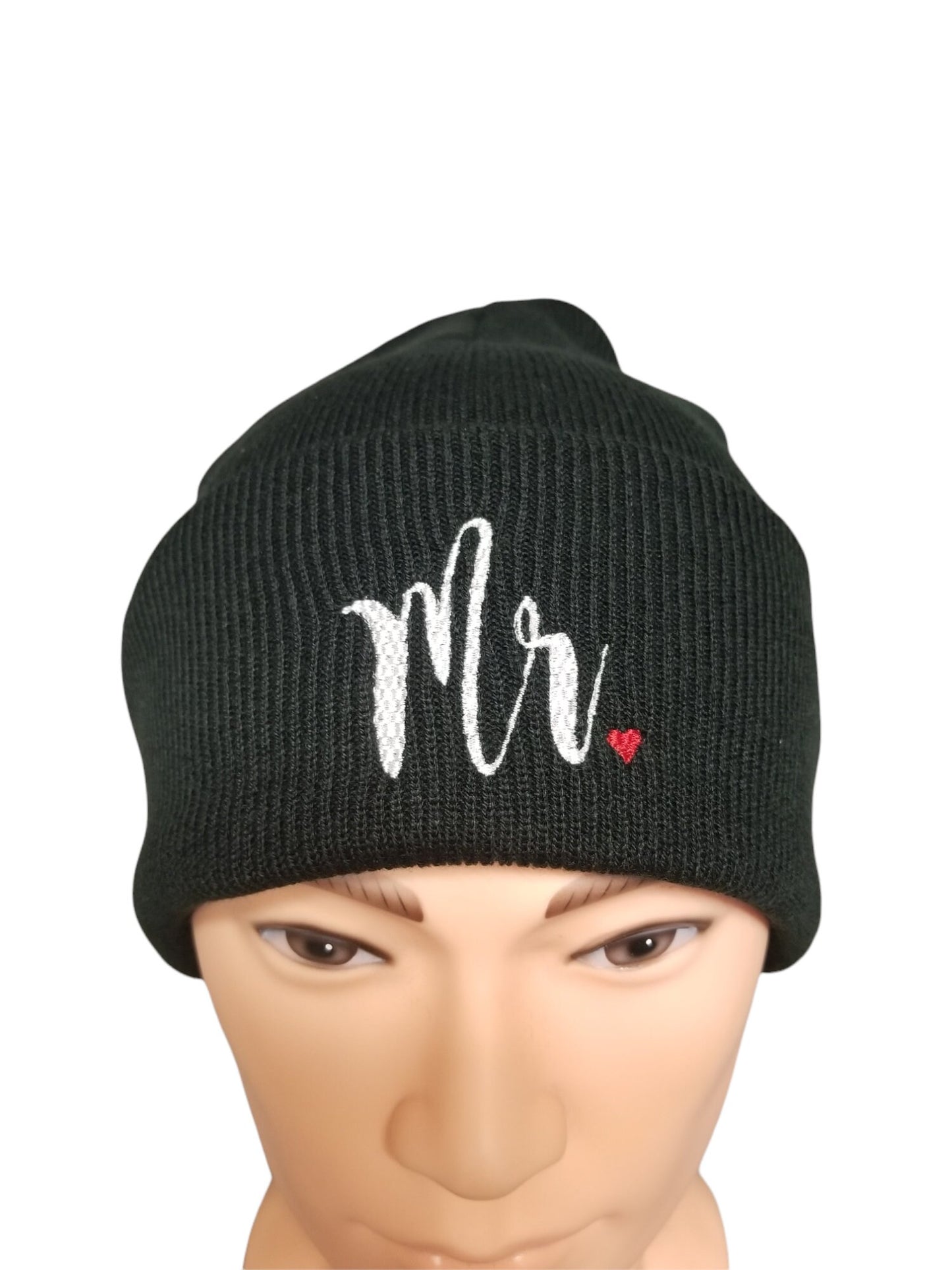 Couples Embroidered Beanie, Mr and Mrs Embroidered Beanie, Wedding Gift, Anniversary Gift, Gift for Him, Gift for Her, Gift for Couples