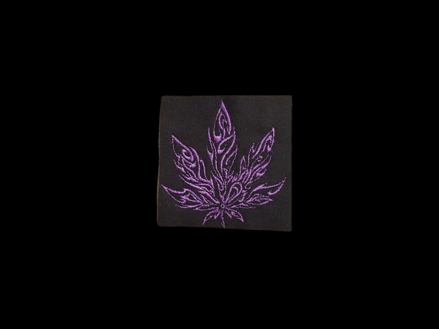 Cannabis Tribal Flame Embroidered Leaf Beanie, Marijuana Tribal Flame Embroidered Leaf Beanie, Canna Embroidered Beanie, 4 color options