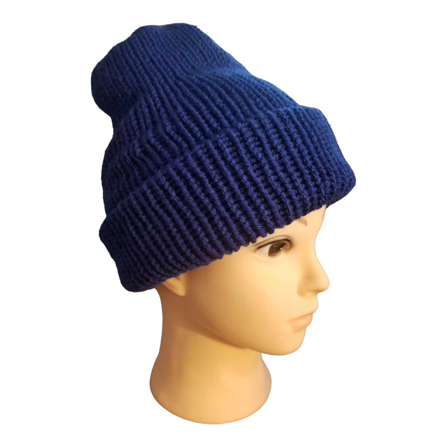 Royal Blue Knit Beanie, Knit Winter Hat, Handmade Winter Hat, Handmade Winter Beanie, Teen Beanie, Adult Beanie, Adult Winter Hat