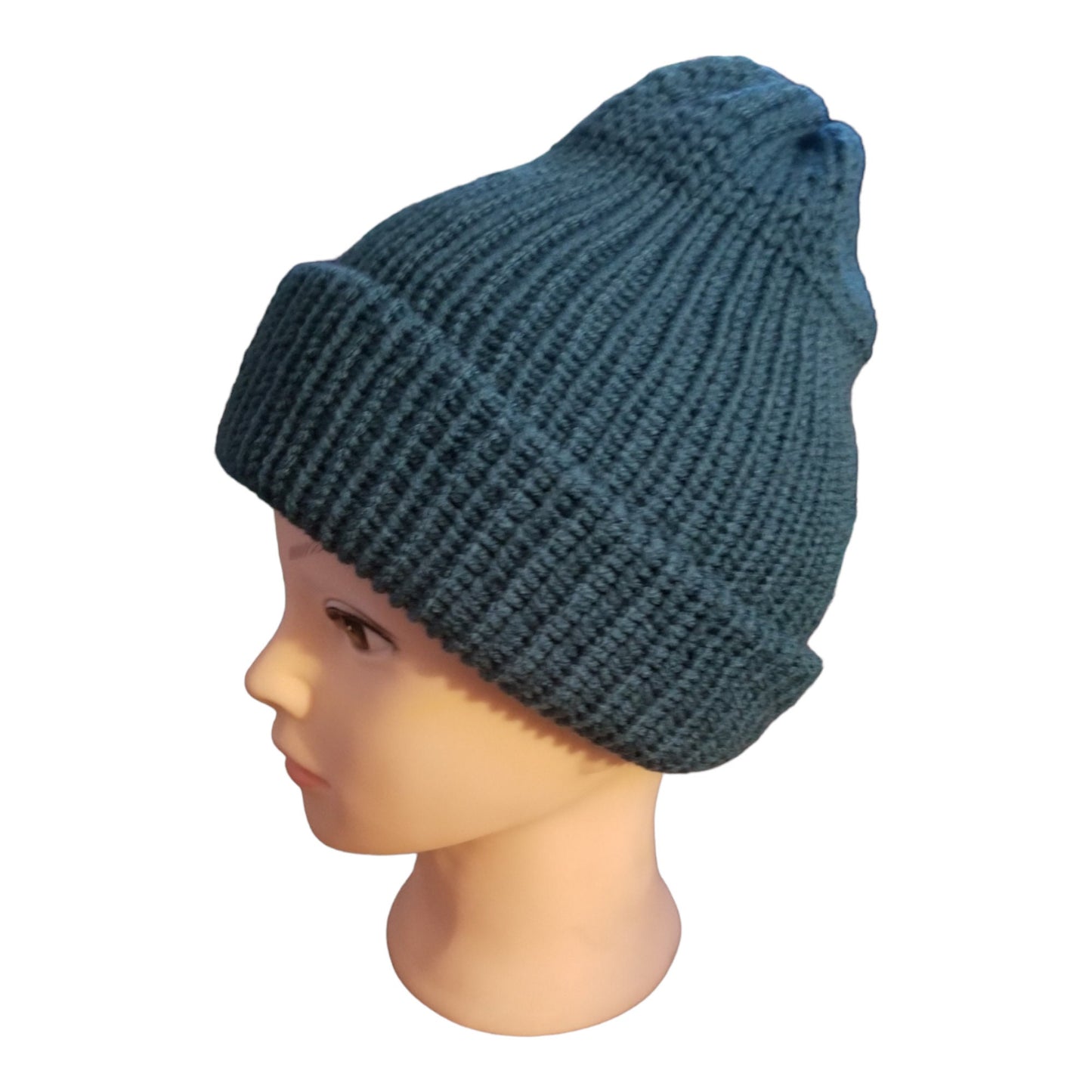 Antique Teal Knit Beanie, Knit Winter Hat, Handmade Winter Hat, Handmade Winter Beanie, Teen Beanie, Adult Beanie, Adult Winter Hat