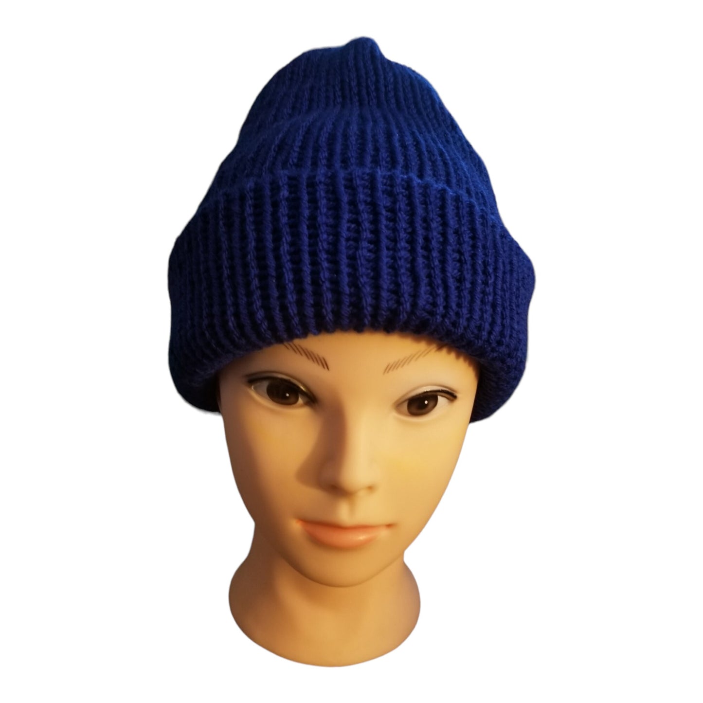 Royal Blue Knit Beanie, Knit Winter Hat, Handmade Winter Hat, Handmade Winter Beanie, Teen Beanie, Adult Beanie, Adult Winter Hat