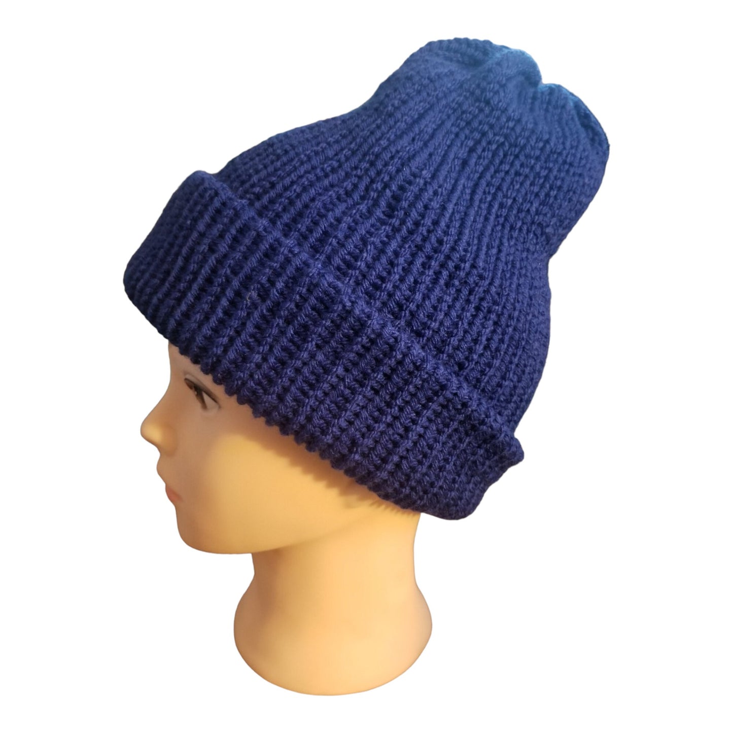 Royal Blue Knit Beanie, Knit Winter Hat, Handmade Winter Hat, Handmade Winter Beanie, Teen Beanie, Adult Beanie, Adult Winter Hat