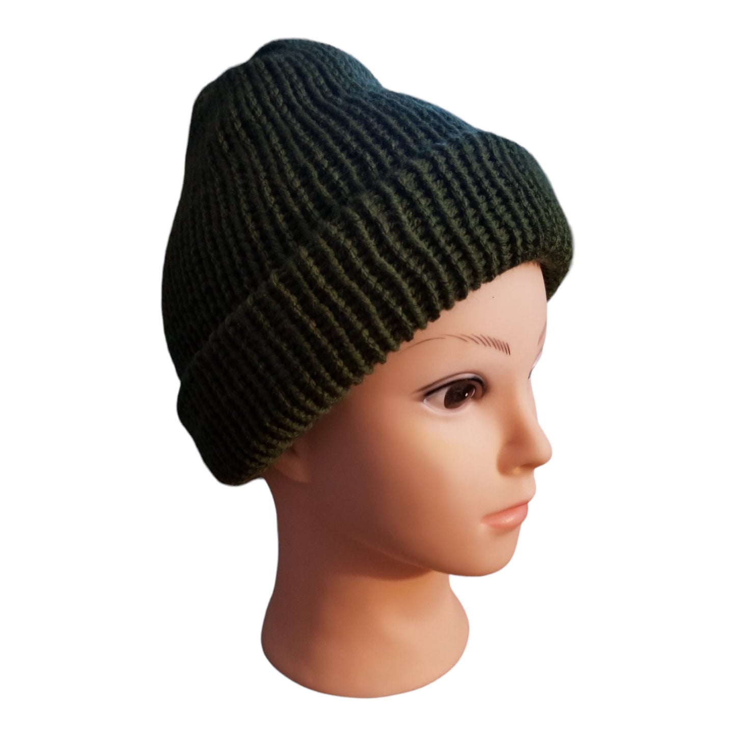 Olive Knit Beanie, Dark Olive Knit Winter Hat, Handmade Winter Hat, Handmade Winter Beanie, Teen Beanie, Adult Beanie, Adult Winter Hat