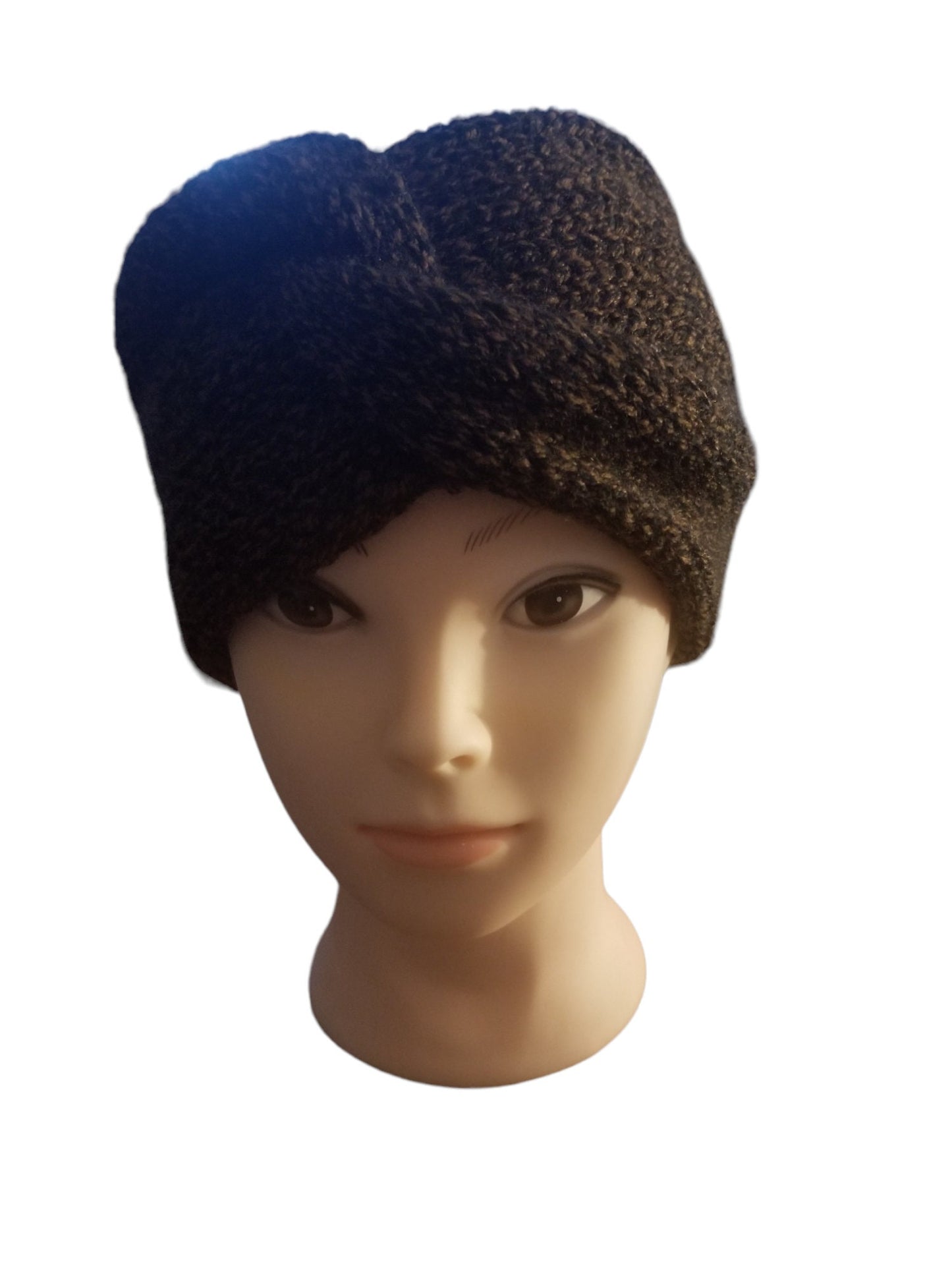 Brown and Black Knit Headband, Knit Winter Headband, Handmade Ear Warmer, Handmade Headband, Adult Headband, Adult Winter Ear Warmer