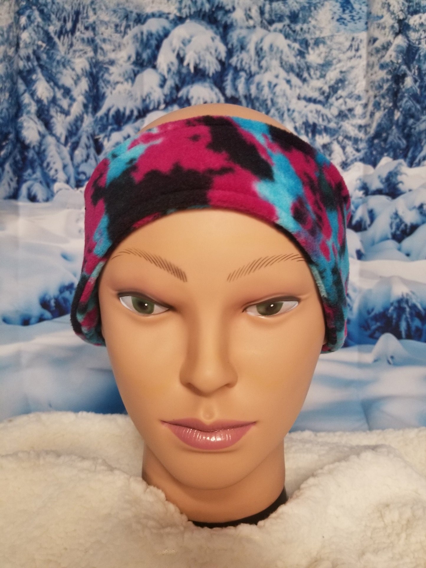 Paint Splatter Fleece Headband Ear Warmer, Fleece Headband Ear Warmers Fleece Head Ear Wrap, Fleece Ear Cover, Headbands, Women Medium