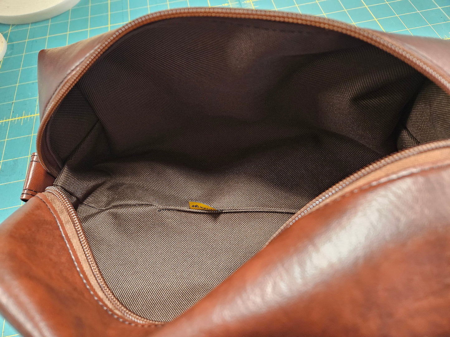 Travel Dopp Kit made in marine vinyl and waterproof canvas with zipper tabs and handle, Cosmetics bag, toiletry pouch, boxy pouch, dopp kit.