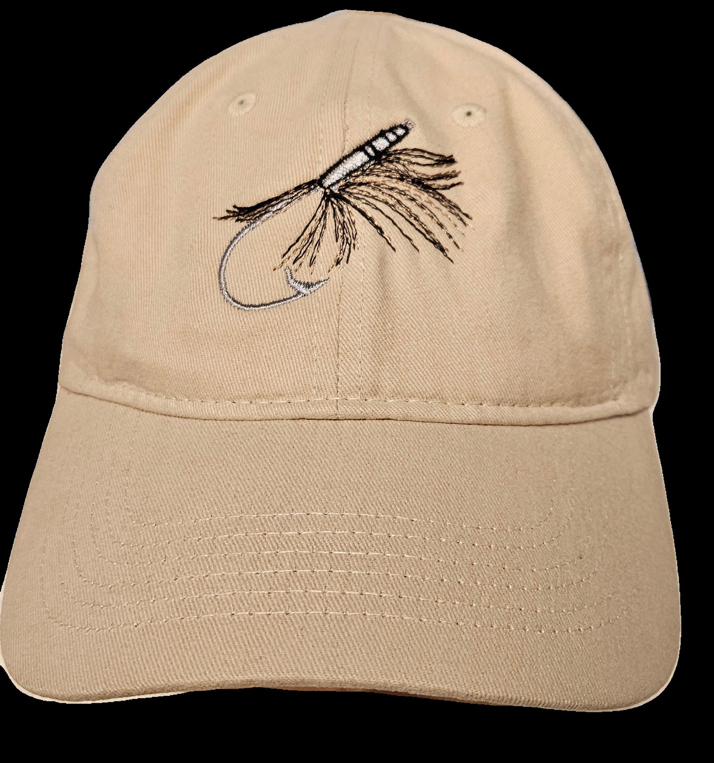 Embroidered Fly Lure Baseball Cap with Velcro Closure, Fishing Fly Lure Embroidered Cap, High Quality Cap, Gifts for Dad, Gifts for Him