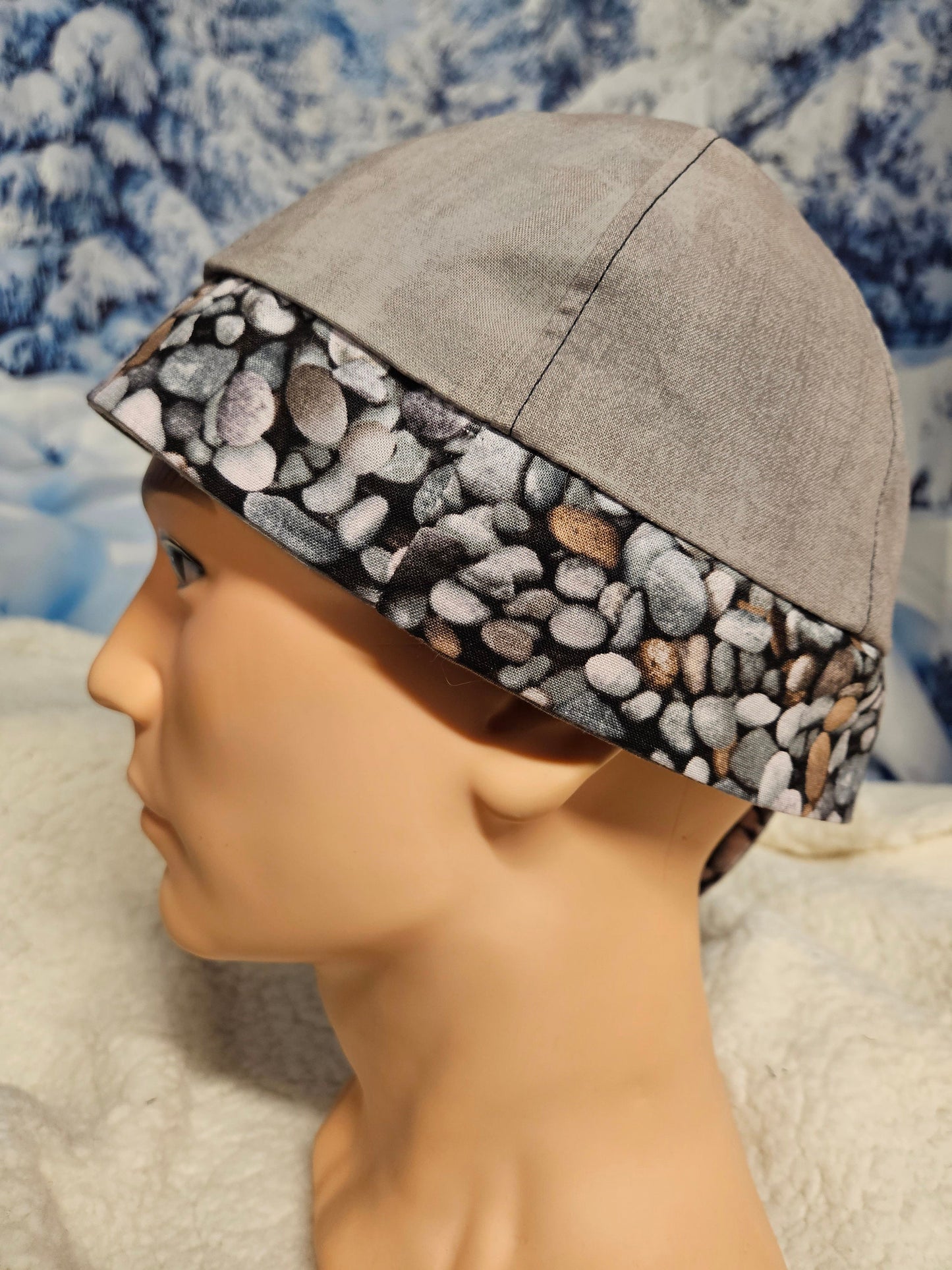 River Rock Reversible Fitted Scrub Cap