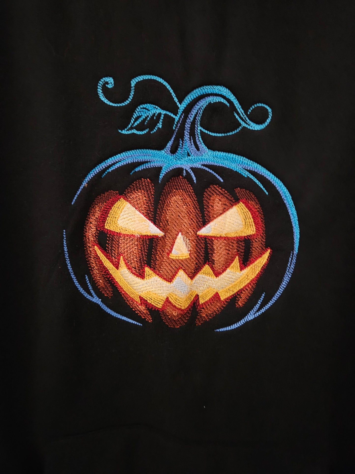 Jack O Lantern Embroidered Sweatshirt, Halloween Sweatshirt, Pumpkin Crewneck Sweatshirt, Embroidered Jack O Lantern Sweatshirt