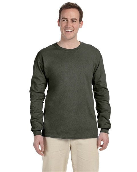 Military Green DD214 ALUMNI Embroidered Long Sleeve T shirt
