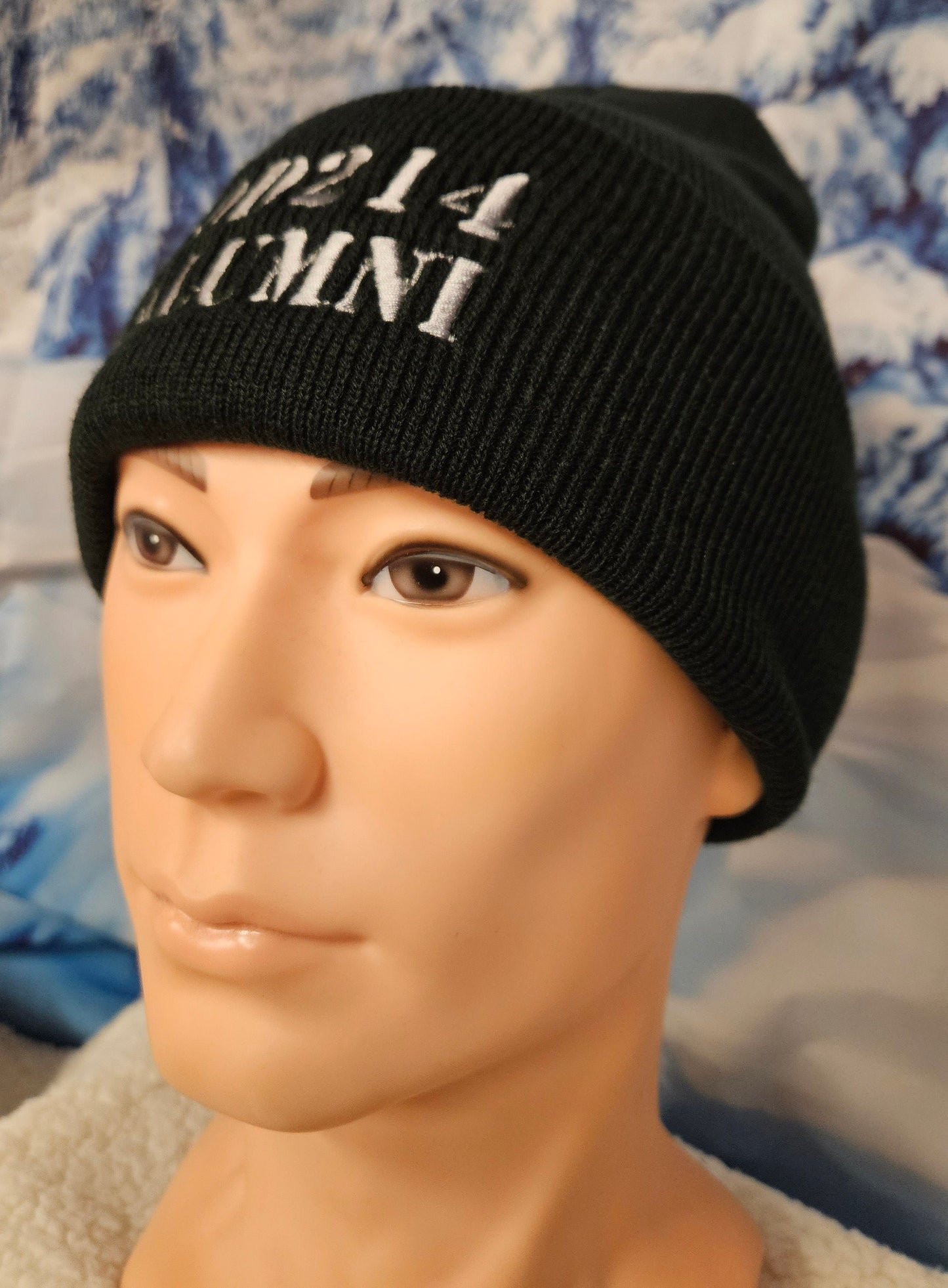 Black DD214 ALUMNI Embroidered Beanie