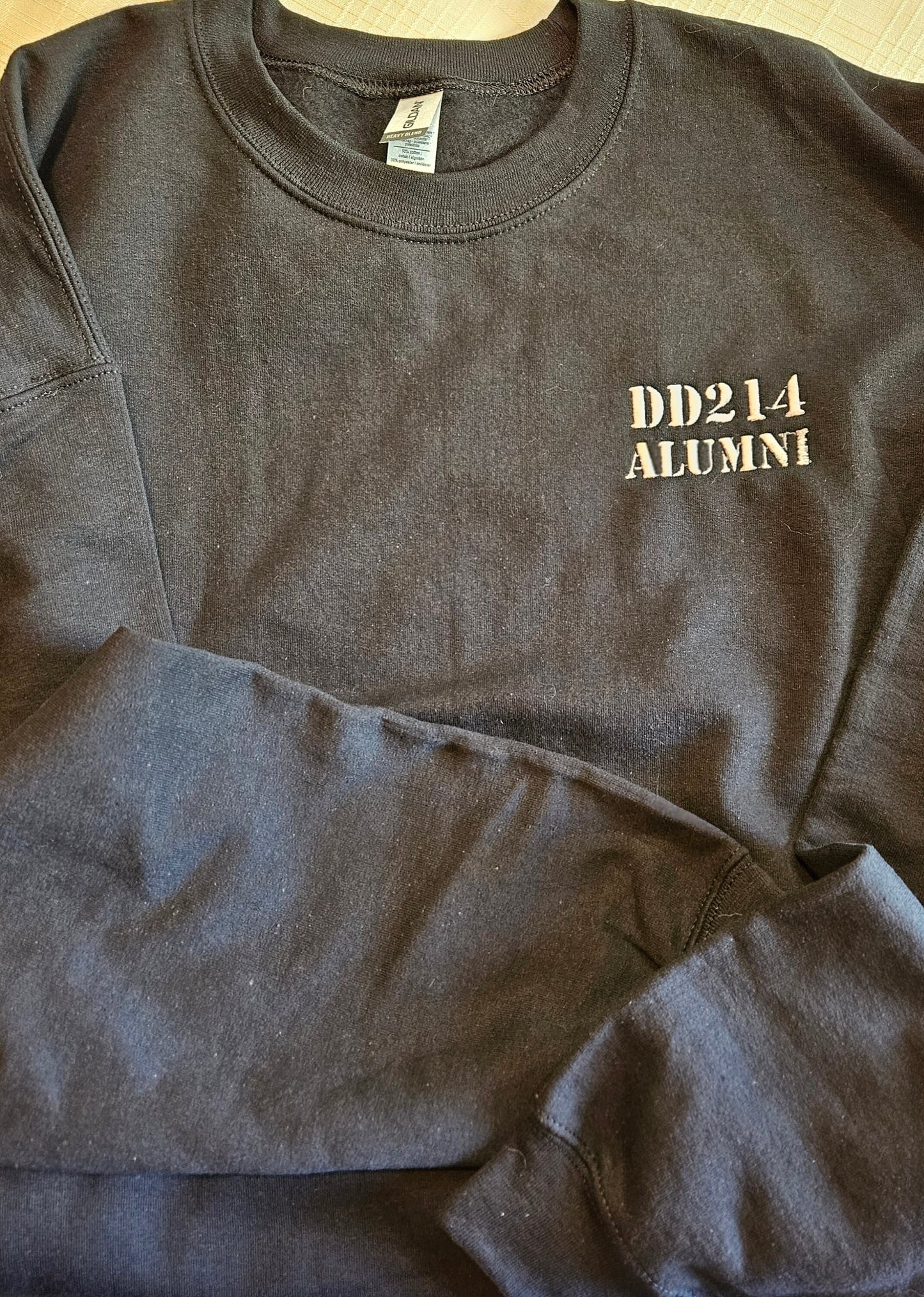 Black DD214 ALUMNI Embroidered Hoodie