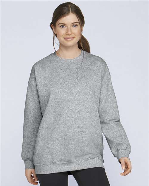Sport Gray Homebody Embroidered Sweatshirt with Black Lettering, Cozy Homebody Crewneck Sweatshirt