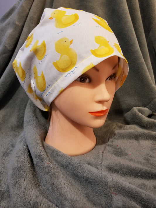 Rubber Ducky Pixie Scrub Cap, Euro style scrub cap