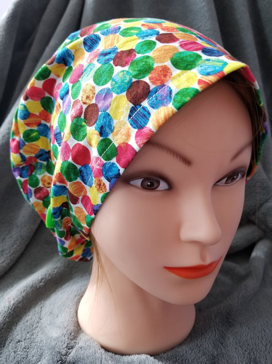 Marble Pixie Style Scrub Cap, Rainbow Marble Pixie Scrub Cap, Euro style scrub cap