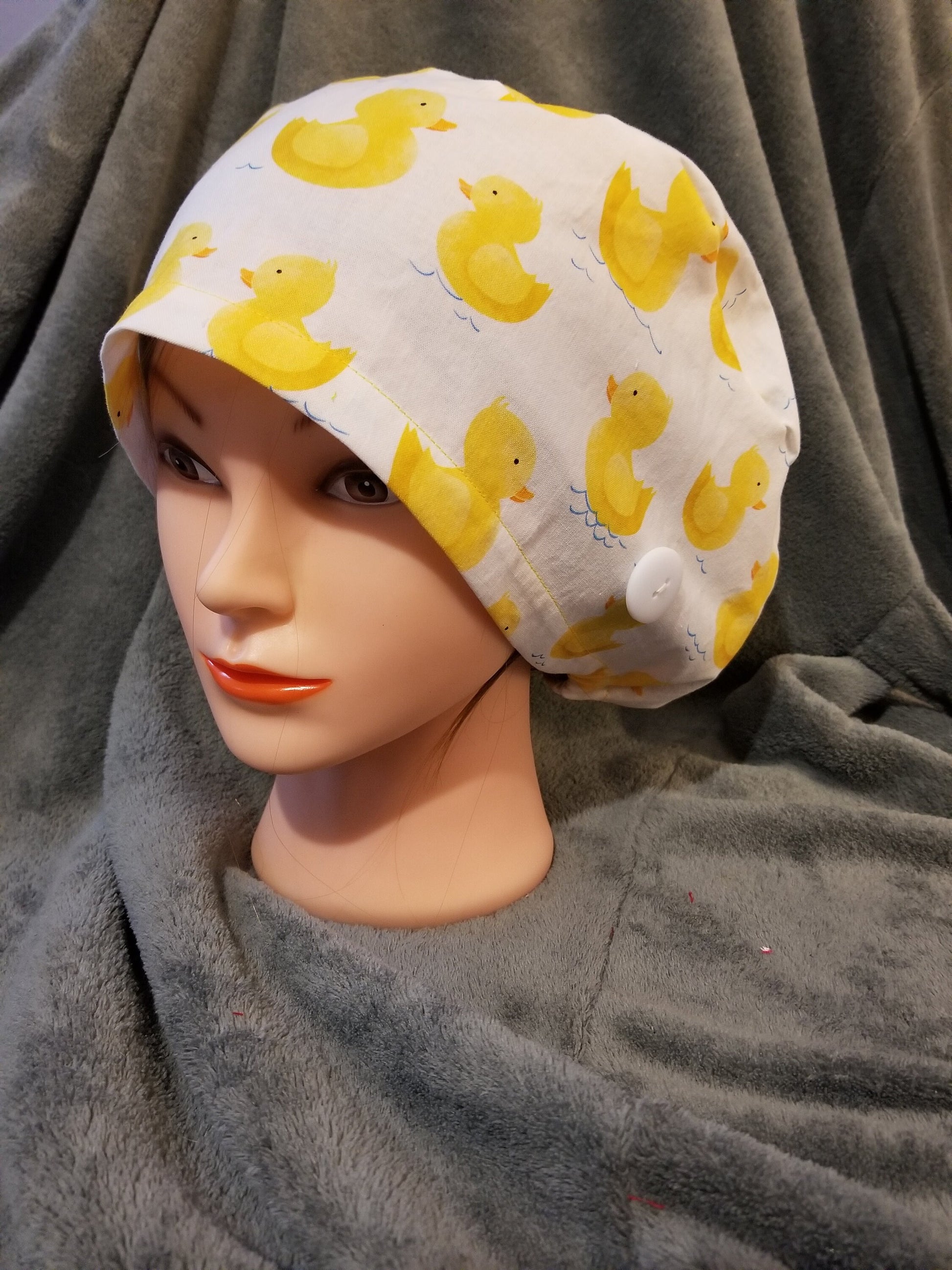 Rubber Ducky Pixie Scrub Cap, Euro style scrub cap