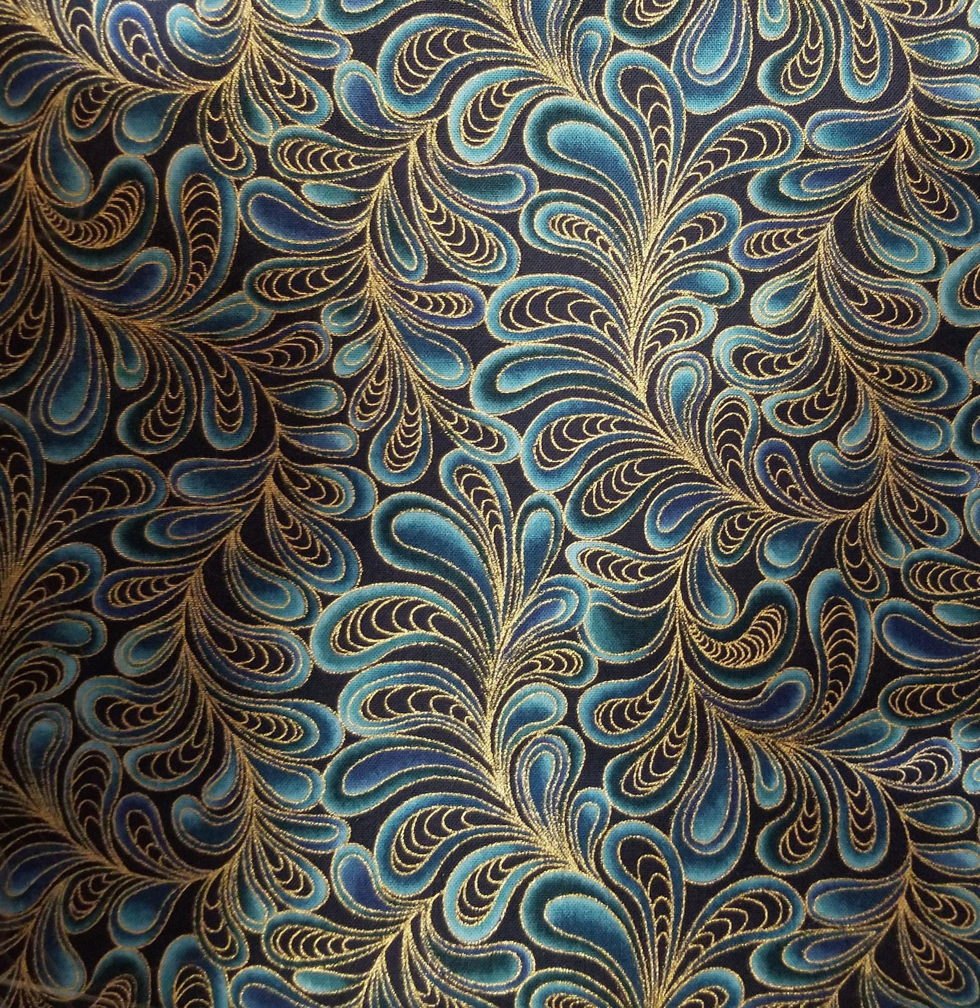 Blue Paisley Print Pixie Style Scrub Cap, Euro Style Scrub Cap