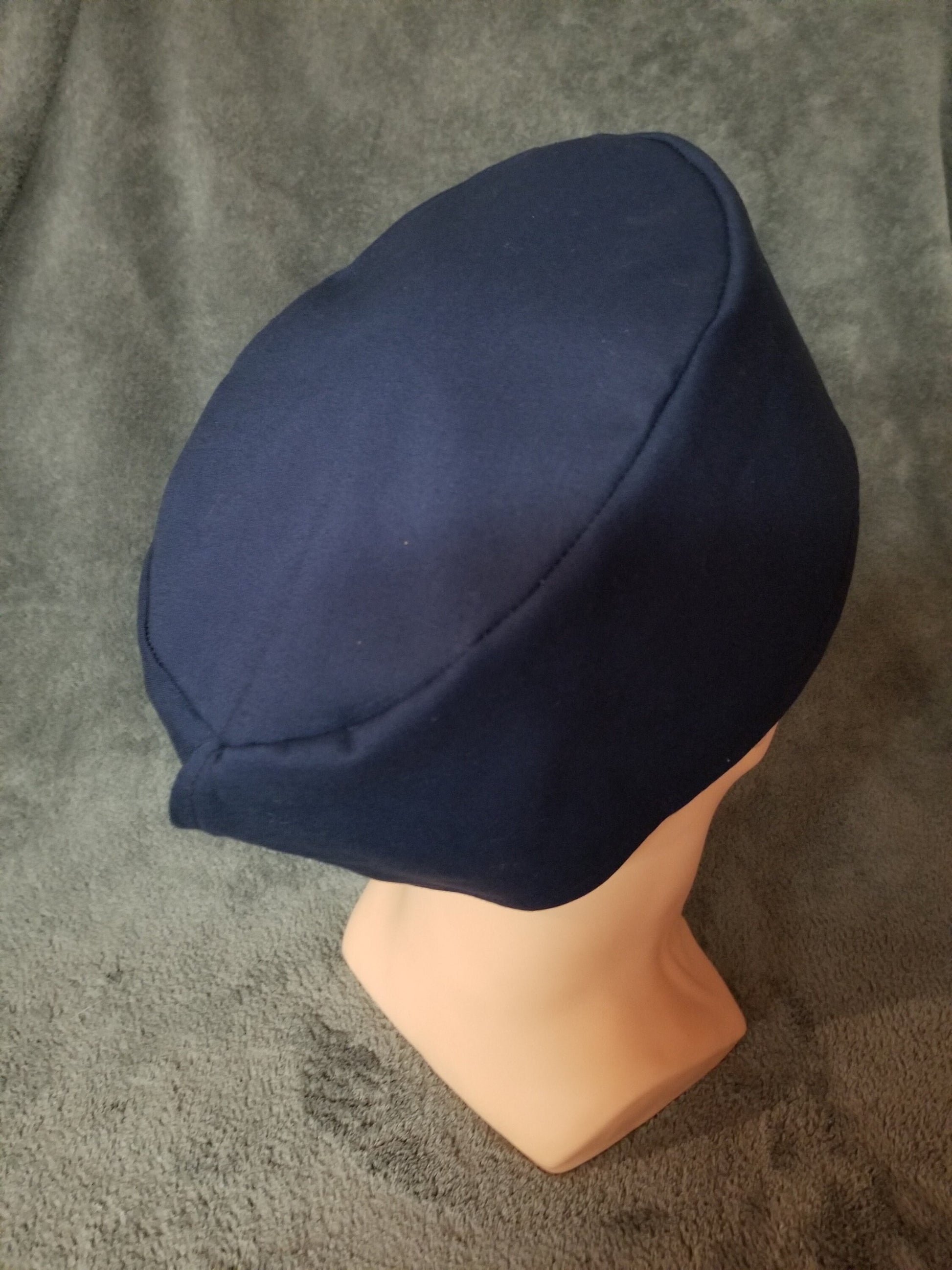 Navy Blue LARGE Scrub Cap Same Top with Hook and Loop Fasteners Ready to Ship.